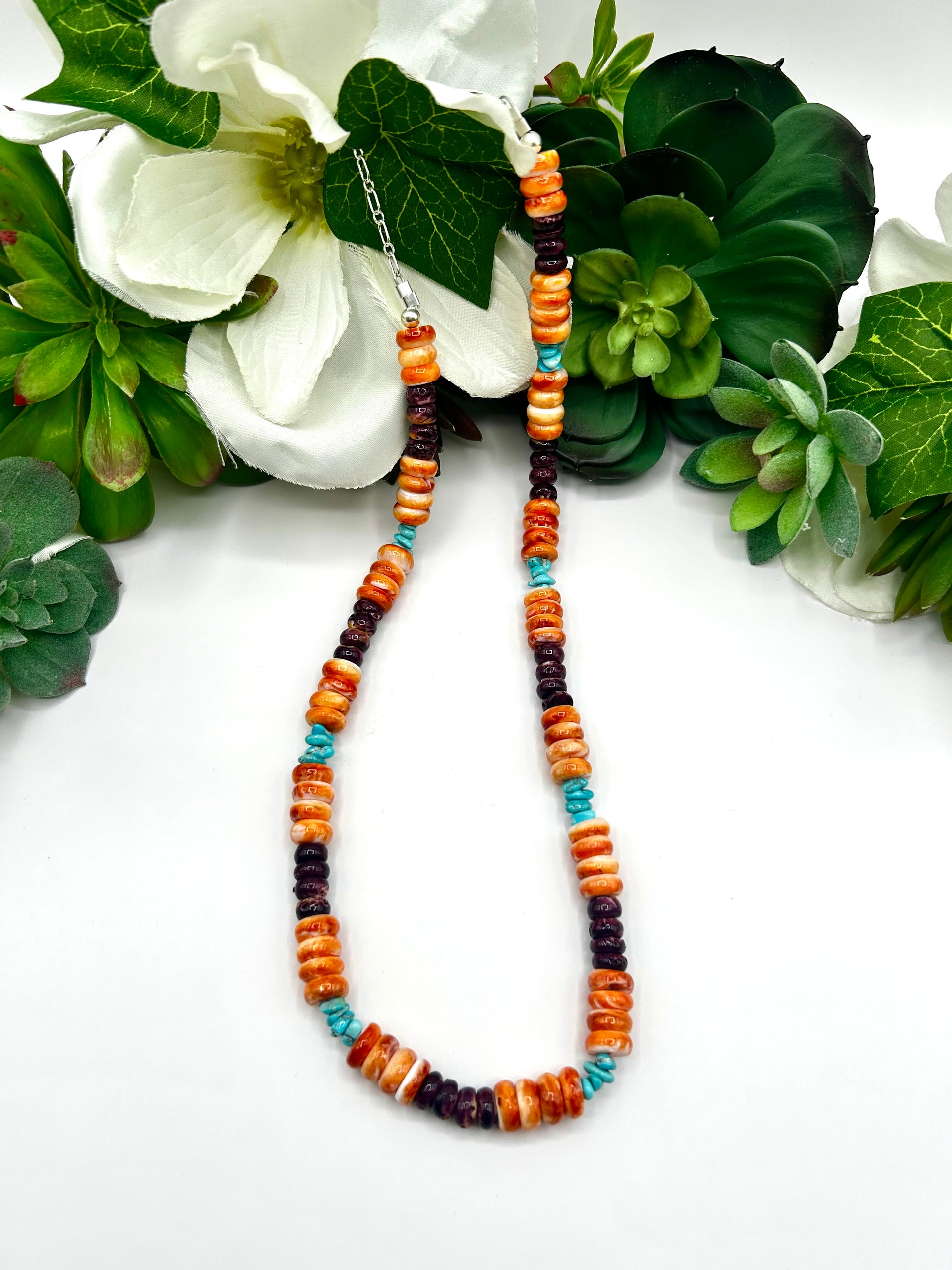 Navajo Made Strung Multi Stone Necklace