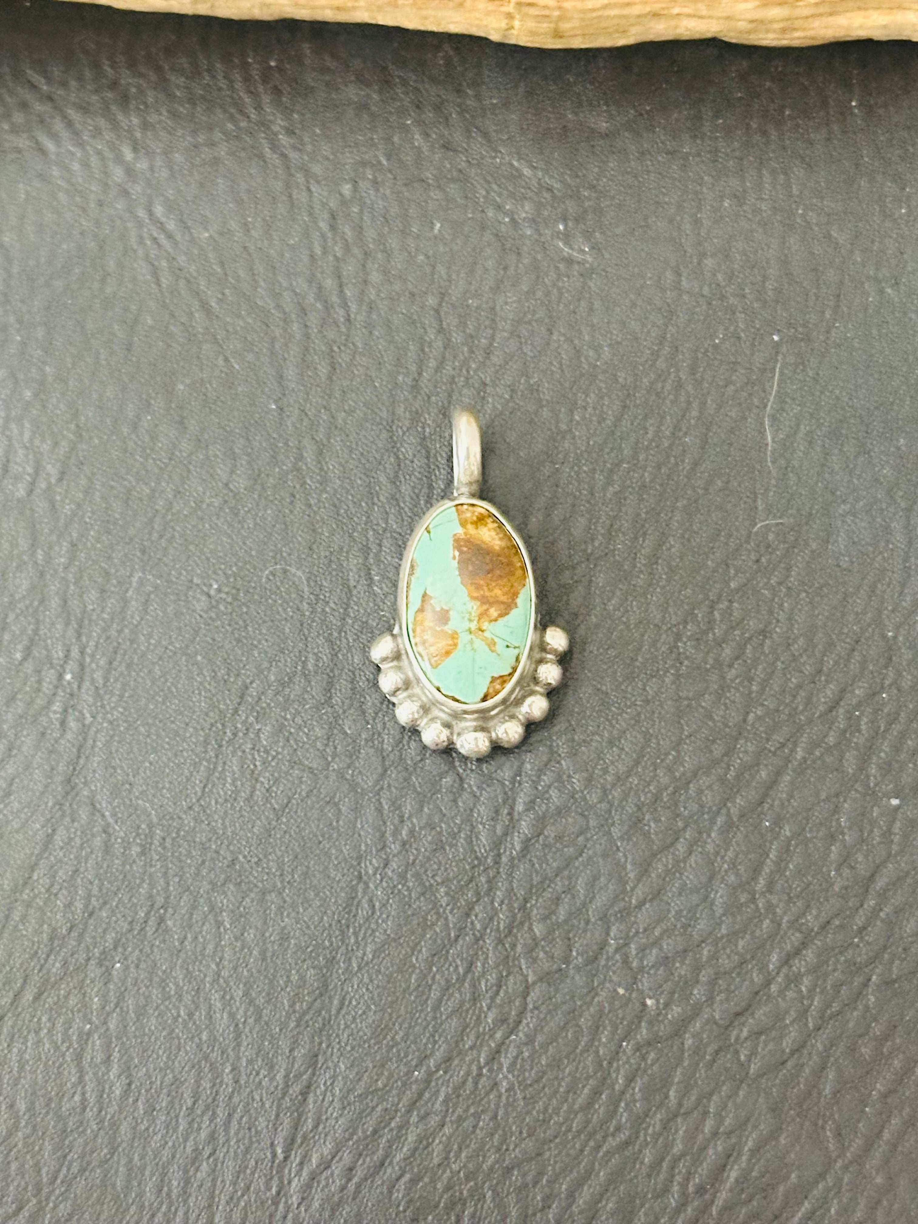 Navajo Made Turquoise & Sterling Silver Pendant