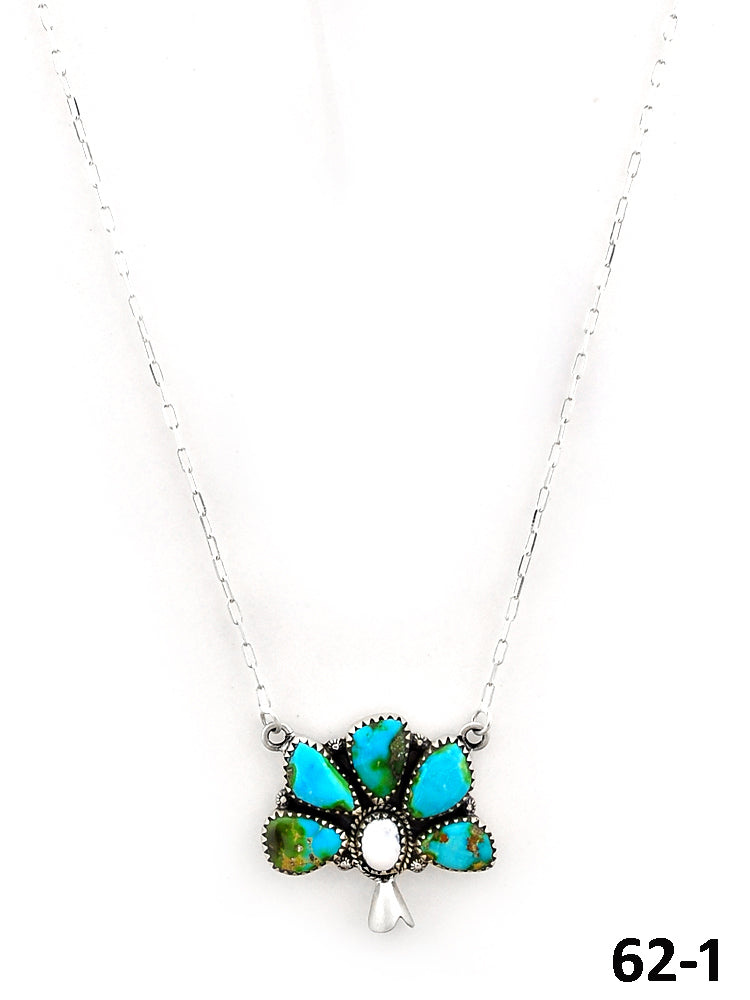 Southwest Made Sonoran Turquoise & Sterling Silver Necklace
