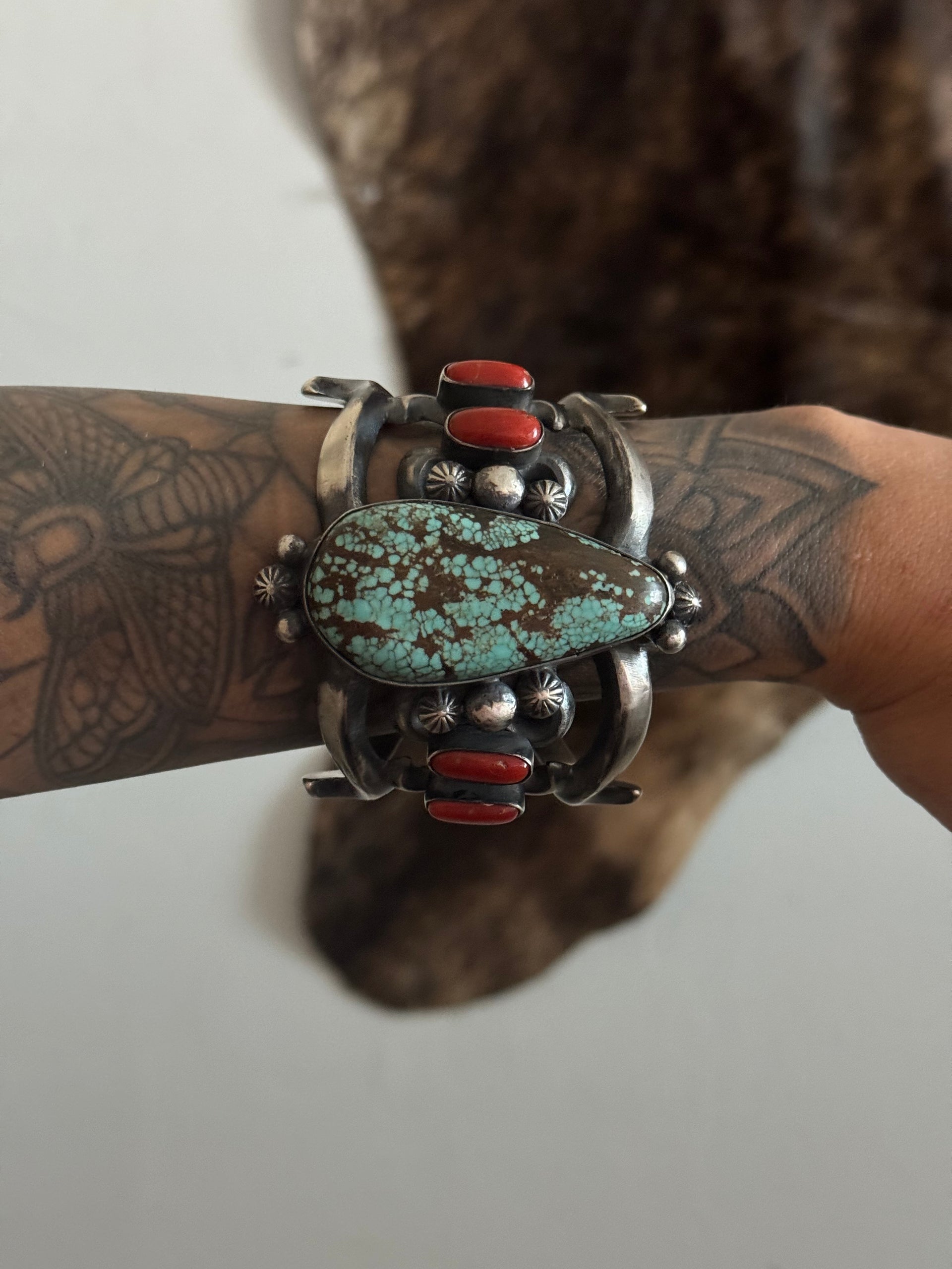 Chimney Butte Multi Stone & Sterling Silver Cuff Bracelet