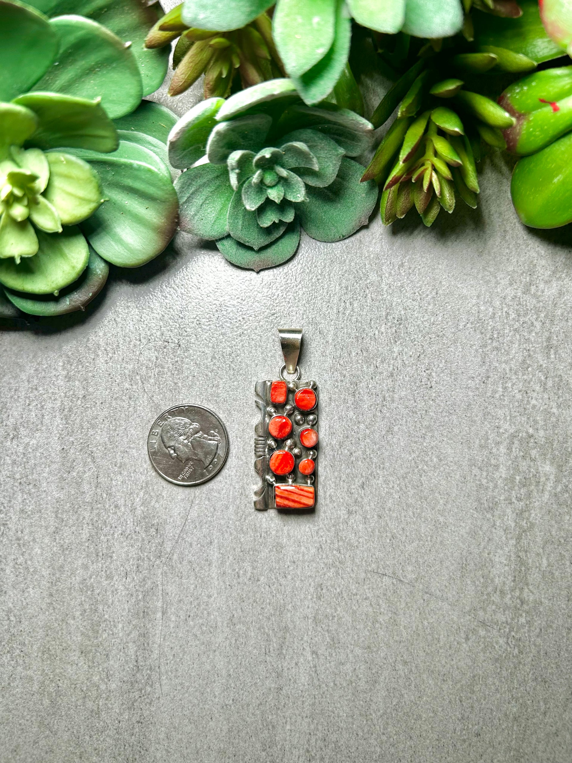 Marlene Fransi Spiny Oyster & Sterling Silver Pendant