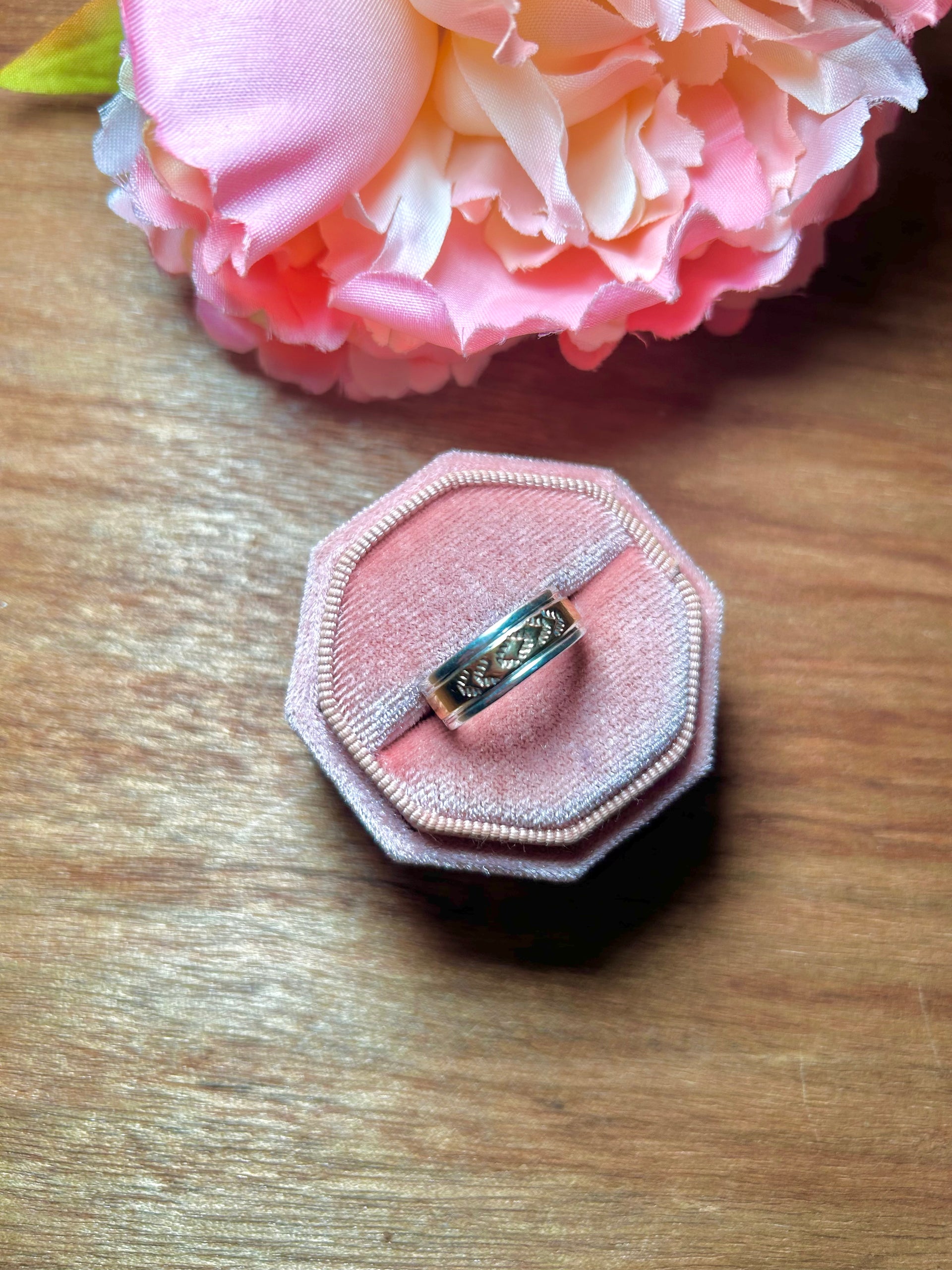 Navajo Made 14k Gold & Sterling Silver Ring