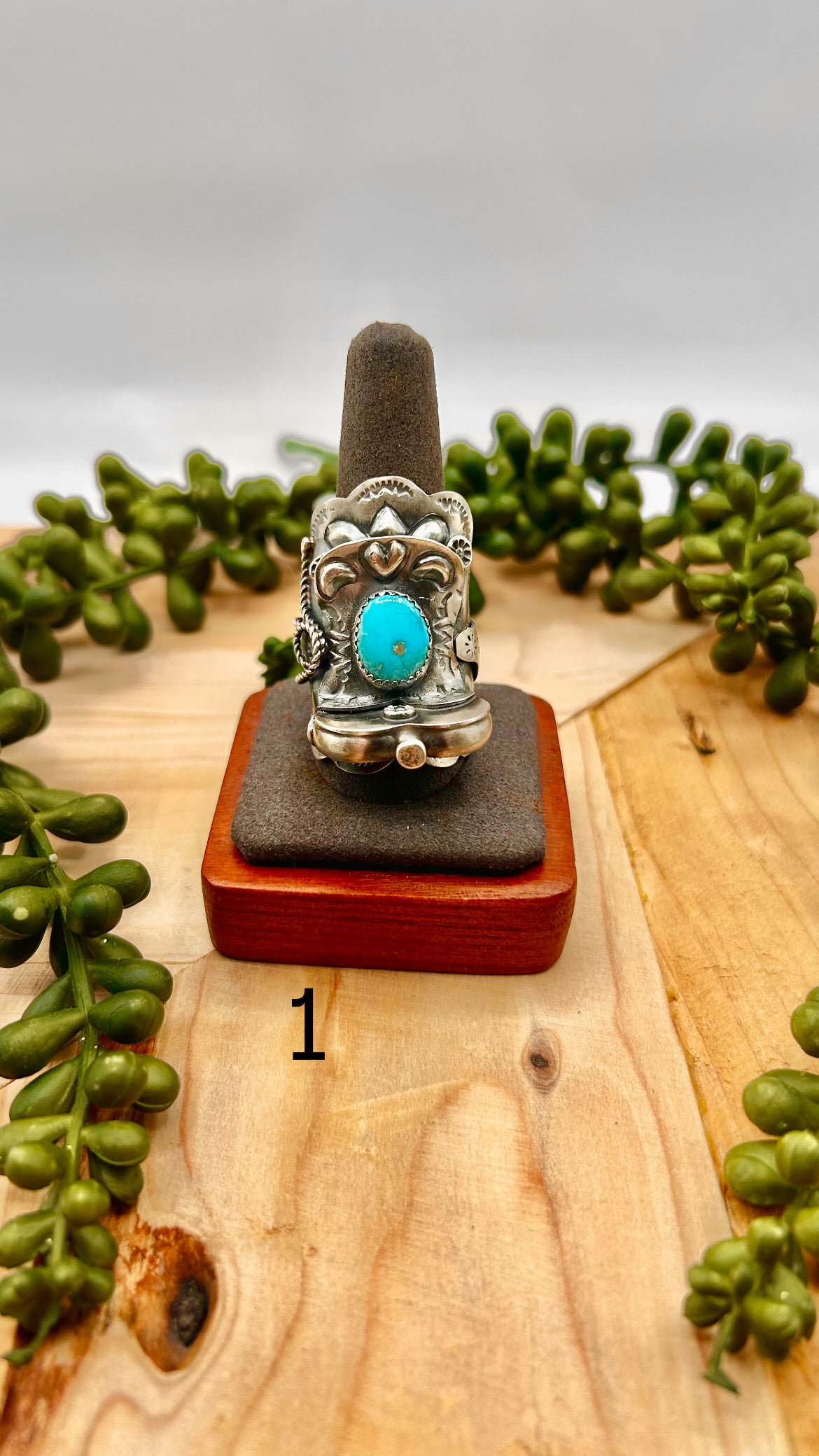 Tim Yazzie Kingman Turquoise & Sterling Silver Ring