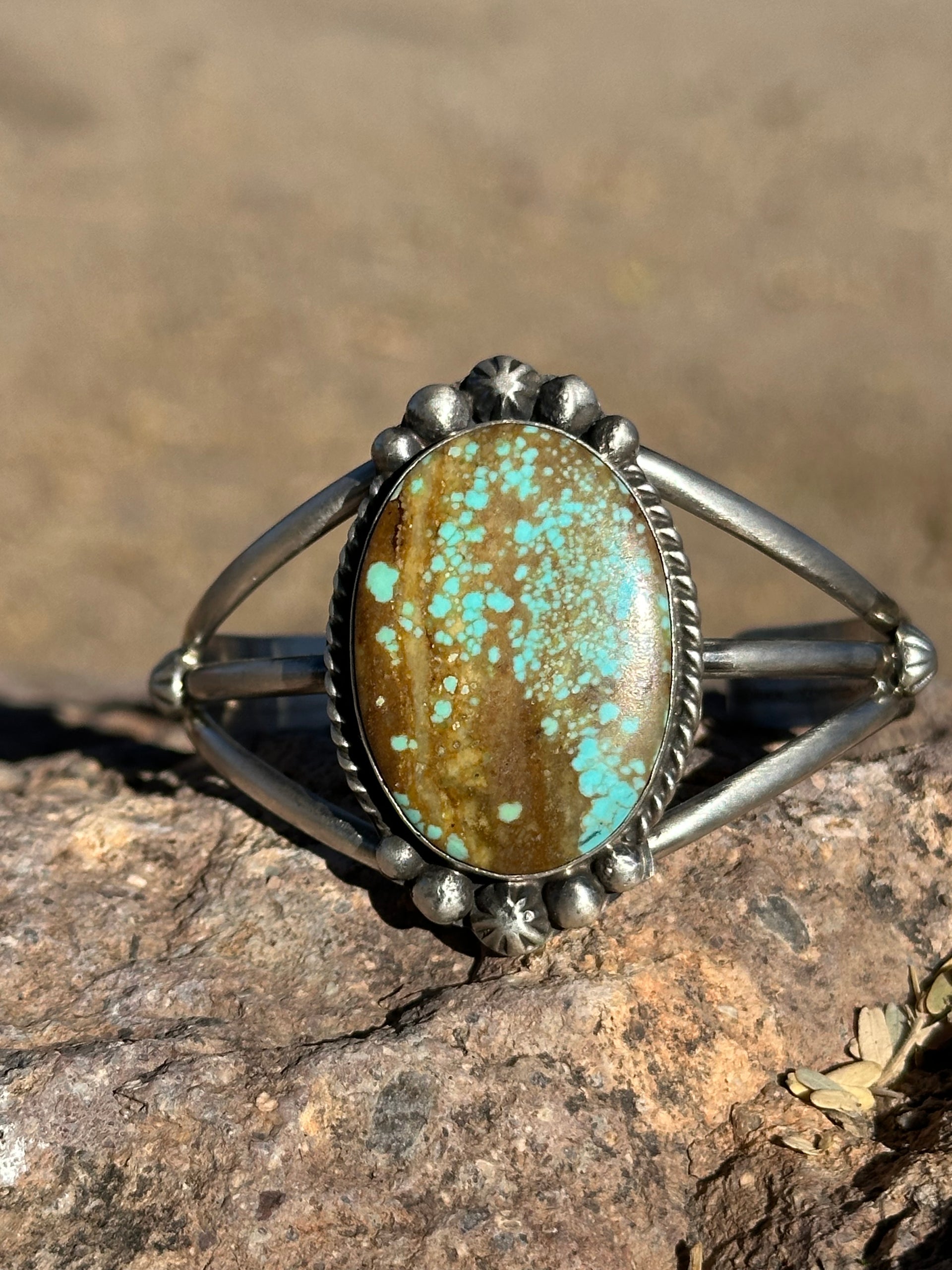 Augustine Largo #8 Turquoise & Sterling Silver Cuff Bracelet