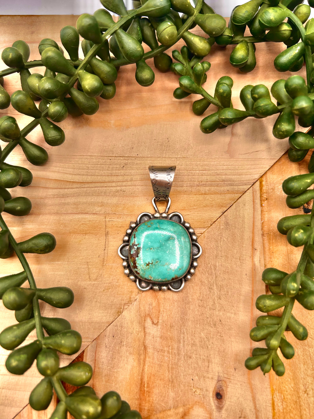 Sheila Becenti Royston Turquoise & Sterling Silver Pendant