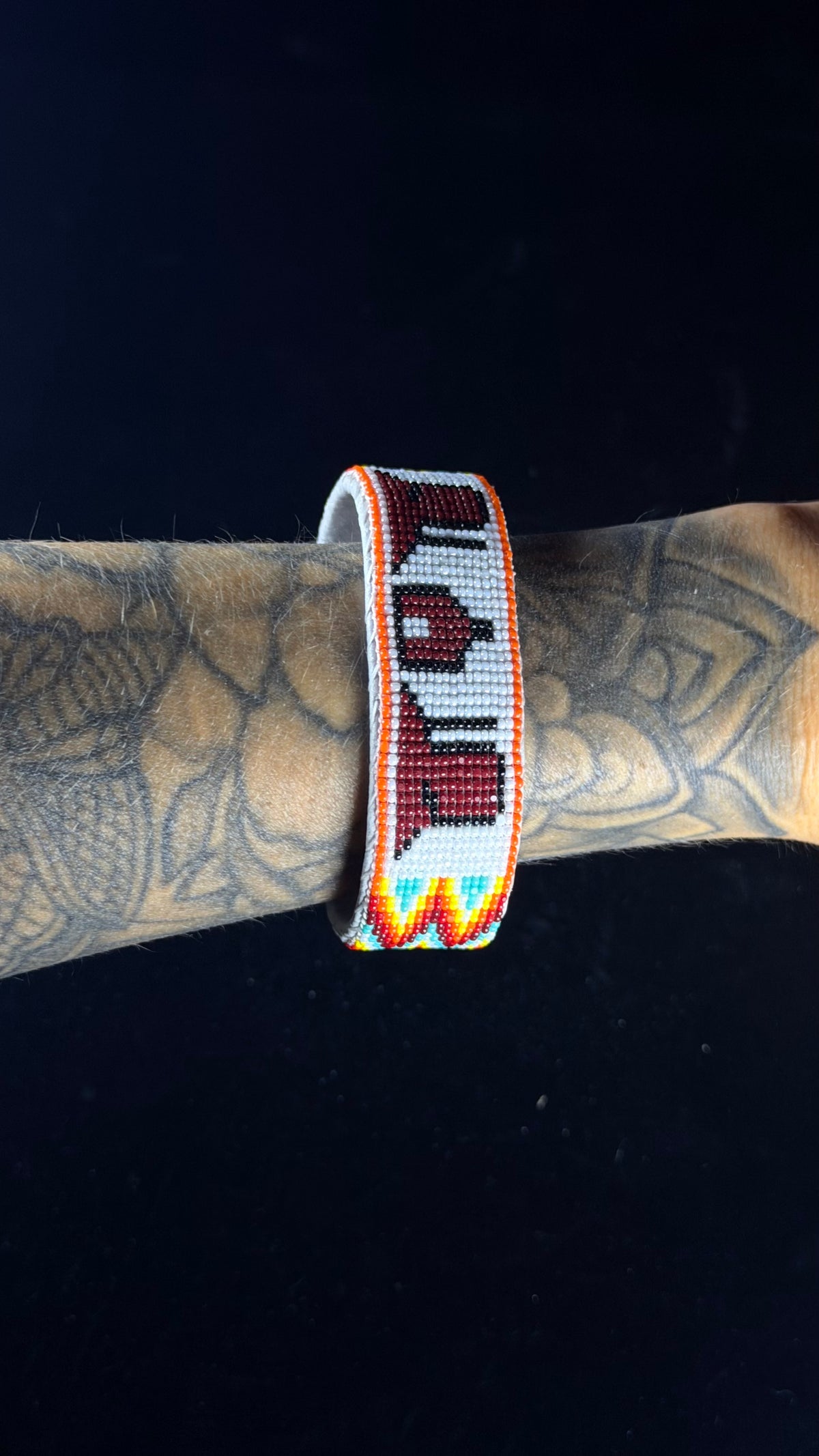 Navajo Made Beaded Cuff Bracelet