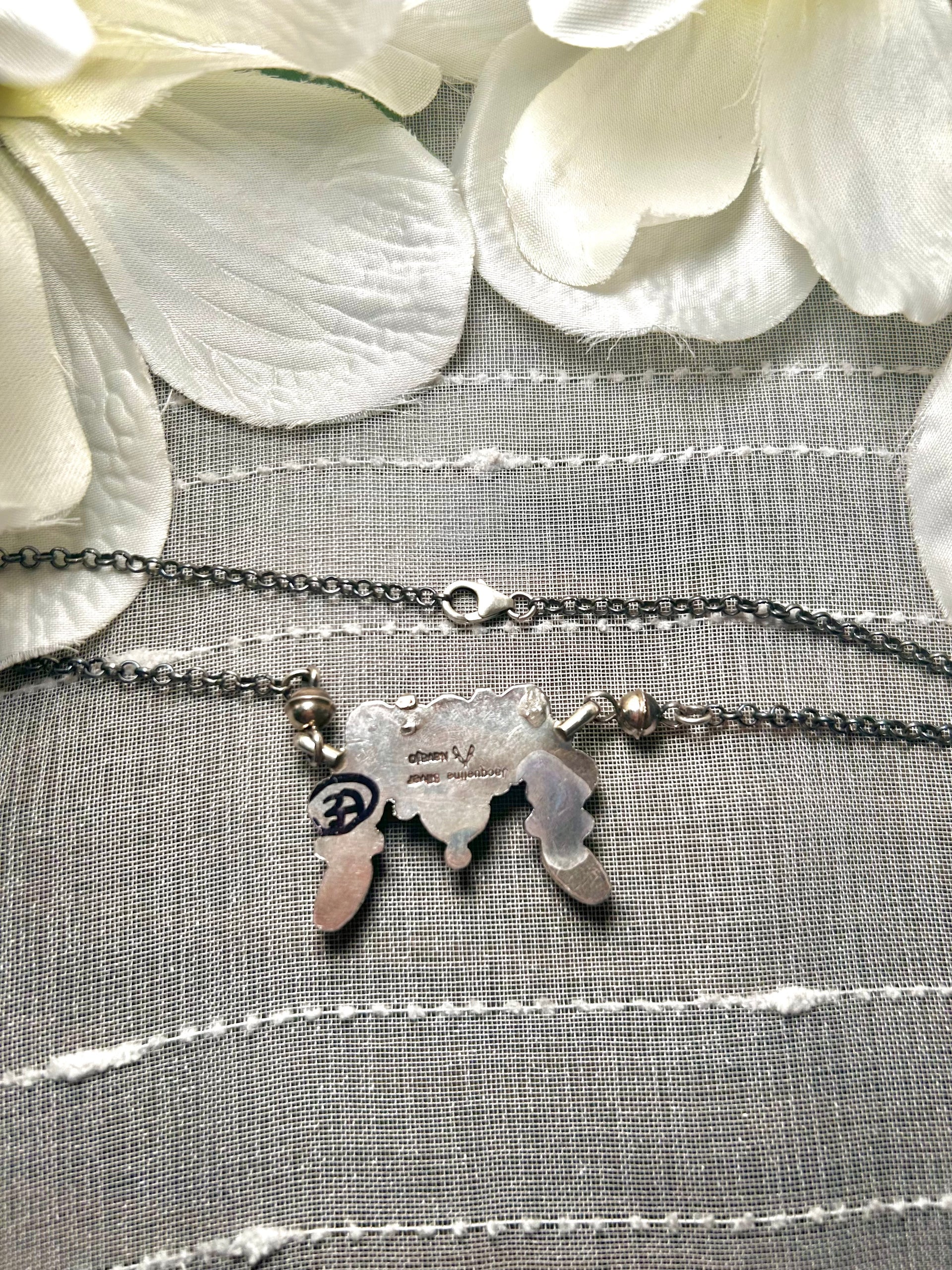 Jacqueline Silver Multi Stone & Sterling Silver Necklace