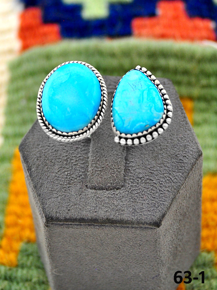Southwest Handmade Sierra Bella Turquoise & Sterling Silver Adjustable Ring