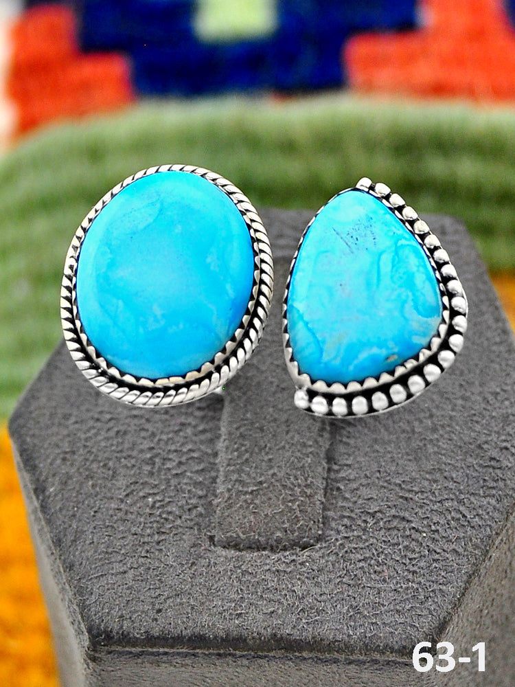 Southwest Handmade Sierra Bella Turquoise & Sterling Silver Adjustable Ring