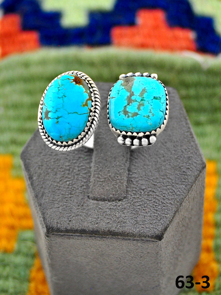 Southwest Handmade Sierra Bella Turquoise & Sterling Silver Adjustable Ring