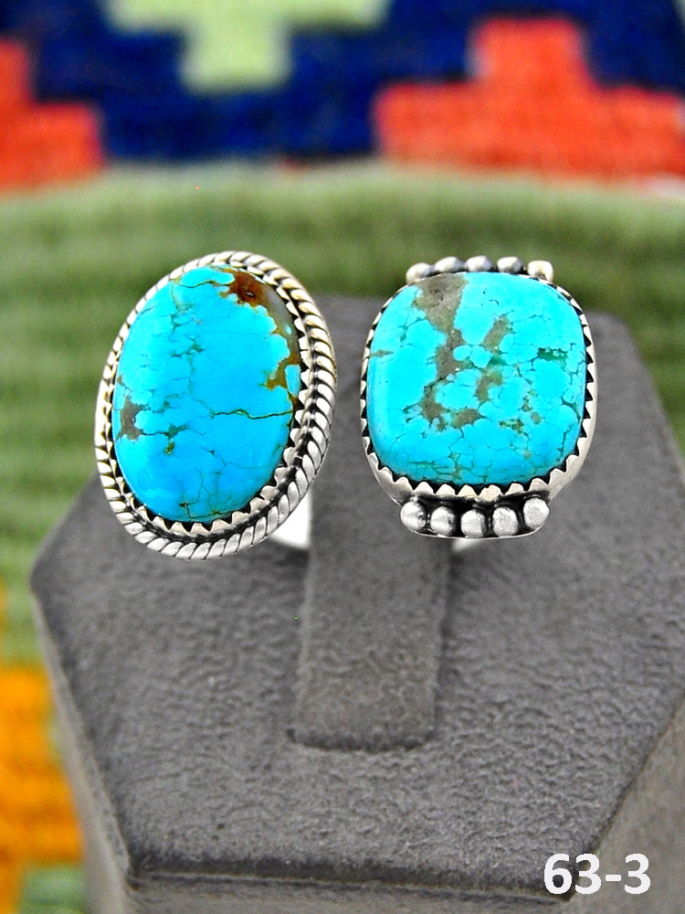 Southwest Handmade Sierra Bella Turquoise & Sterling Silver Adjustable Ring