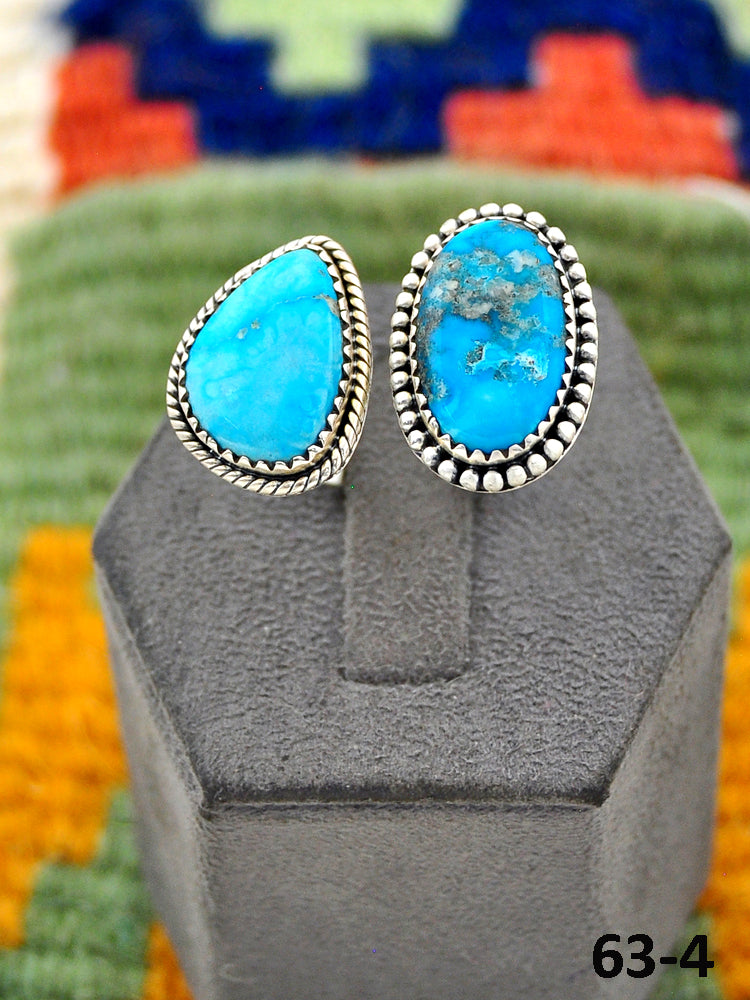 Southwest Handmade Sierra Bella Turquoise & Sterling Silver Adjustable Ring