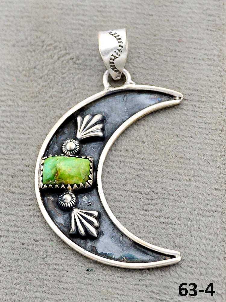 Southwest Made Sonoran Gold Turquoise & Sterling Silver Pendant