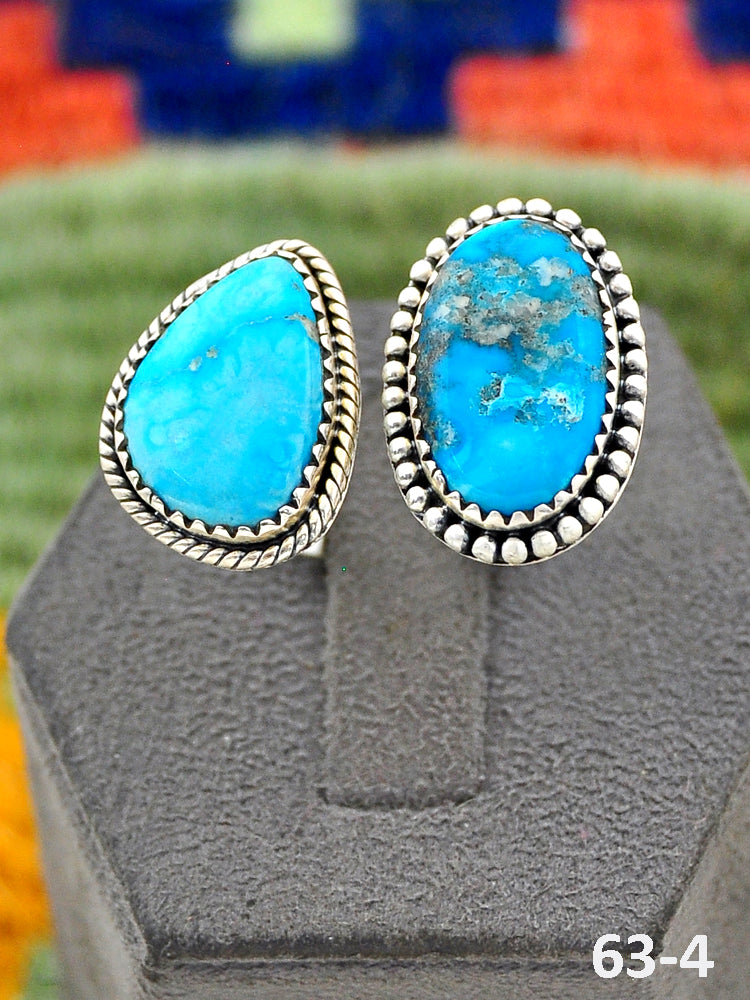 Southwest Handmade Sierra Bella Turquoise & Sterling Silver Adjustable Ring