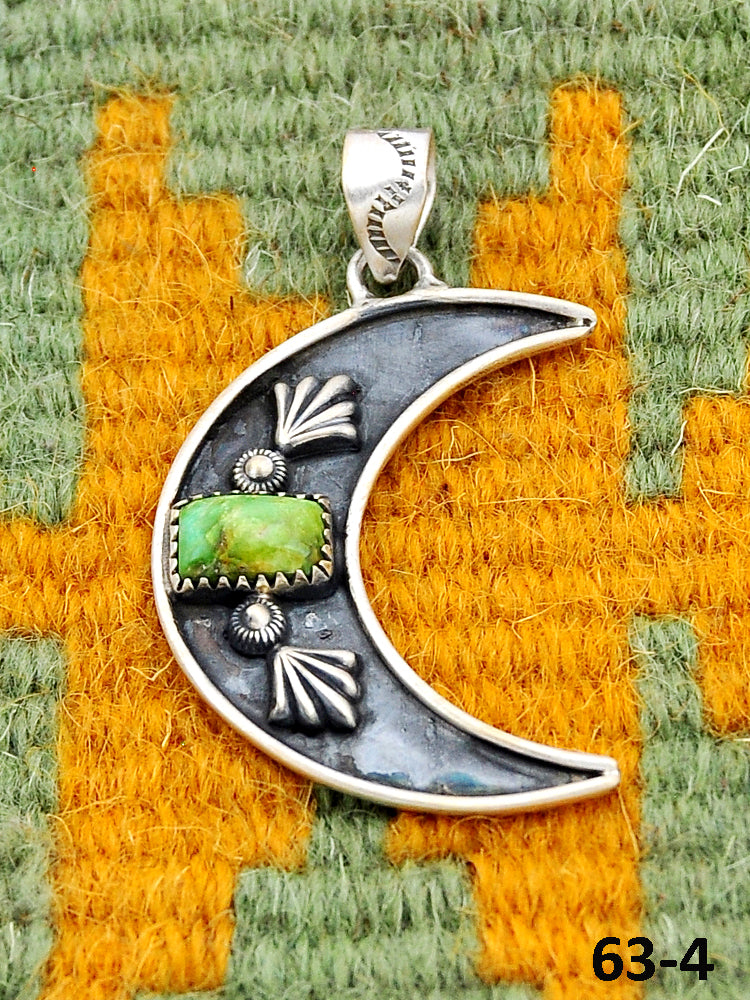 Southwest Made Sonoran Gold Turquoise & Sterling Silver Pendant