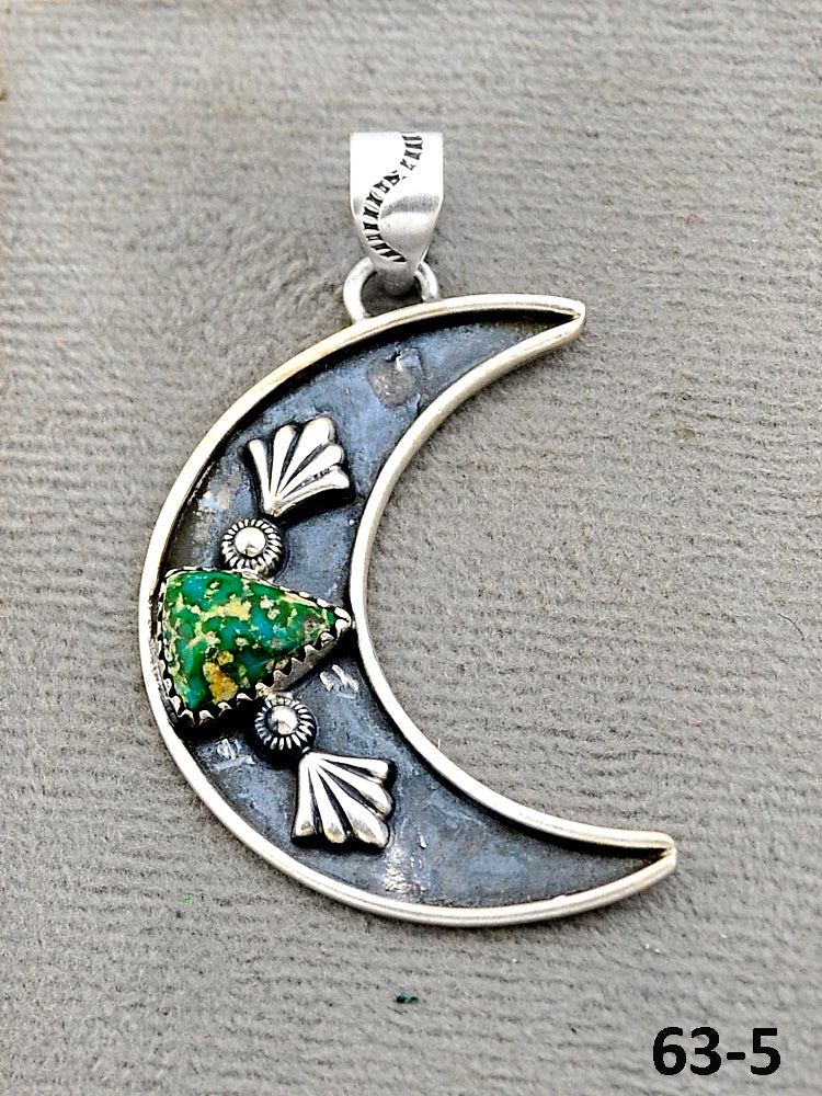 Southwest Made Sonoran Gold Turquoise & Sterling Silver Pendant