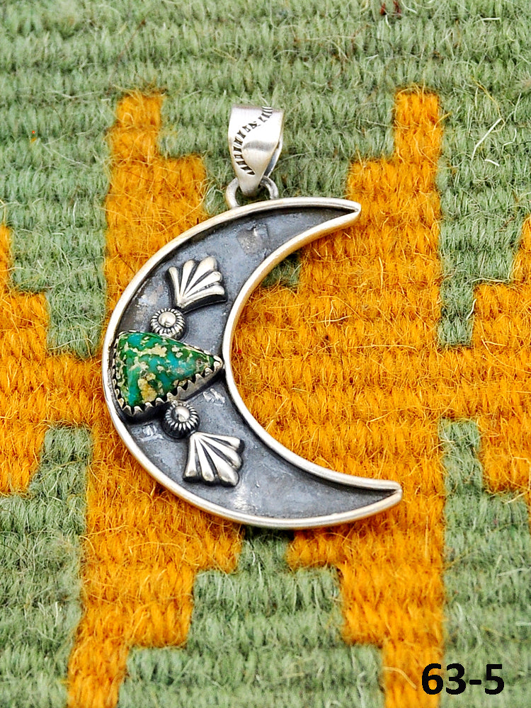 Southwest Made Sonoran Gold Turquoise & Sterling Silver Pendant