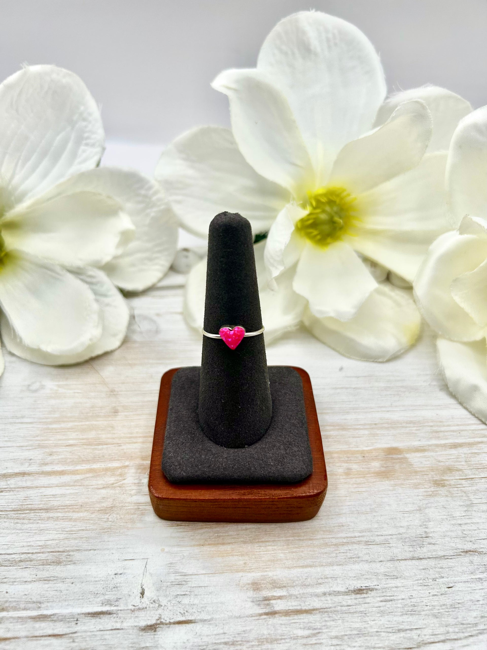Zuni Made Opal & Sterling Silver Ring Size 7.25