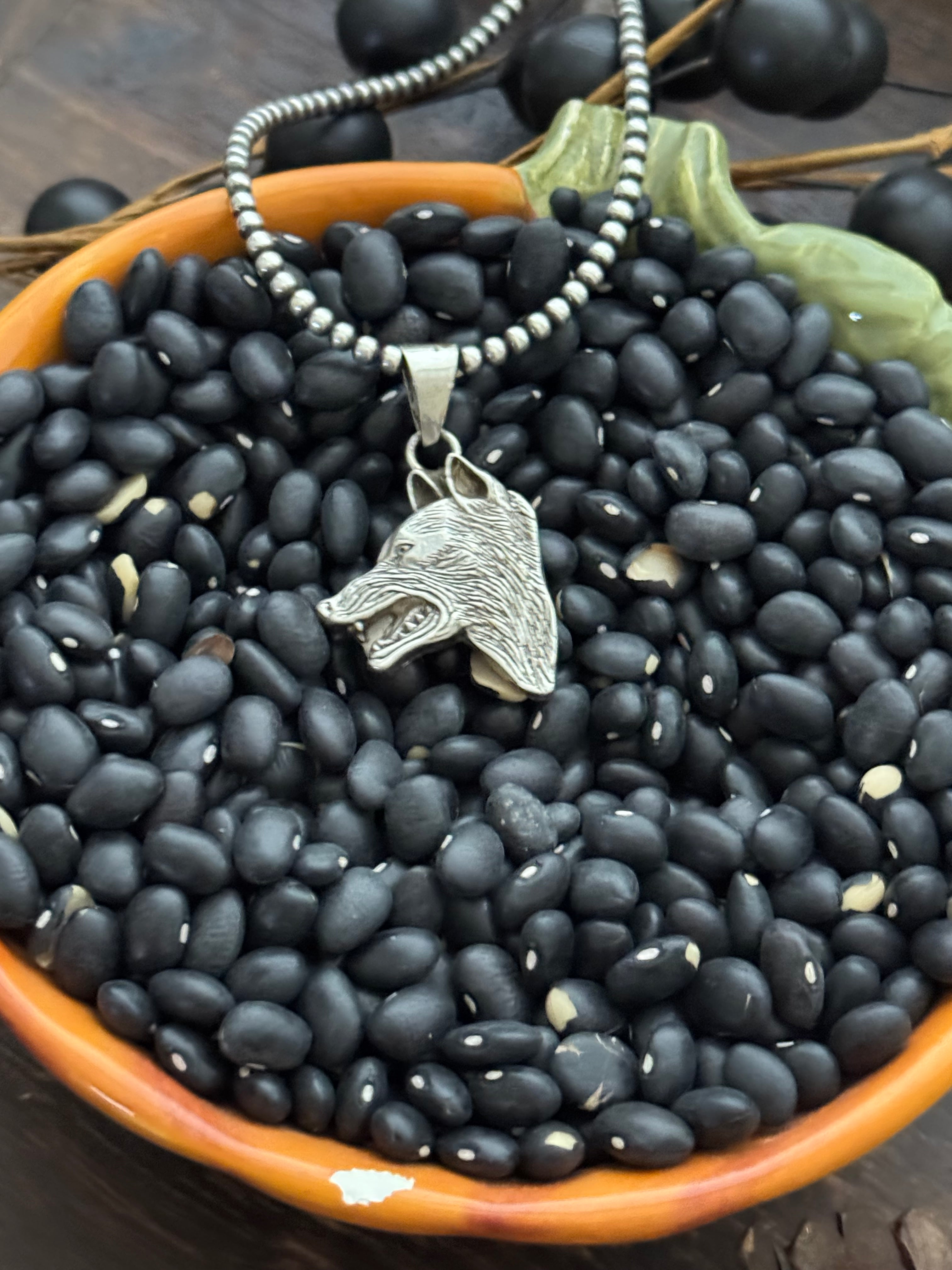 Betta Lee Sterling Silver Wolf Pendant