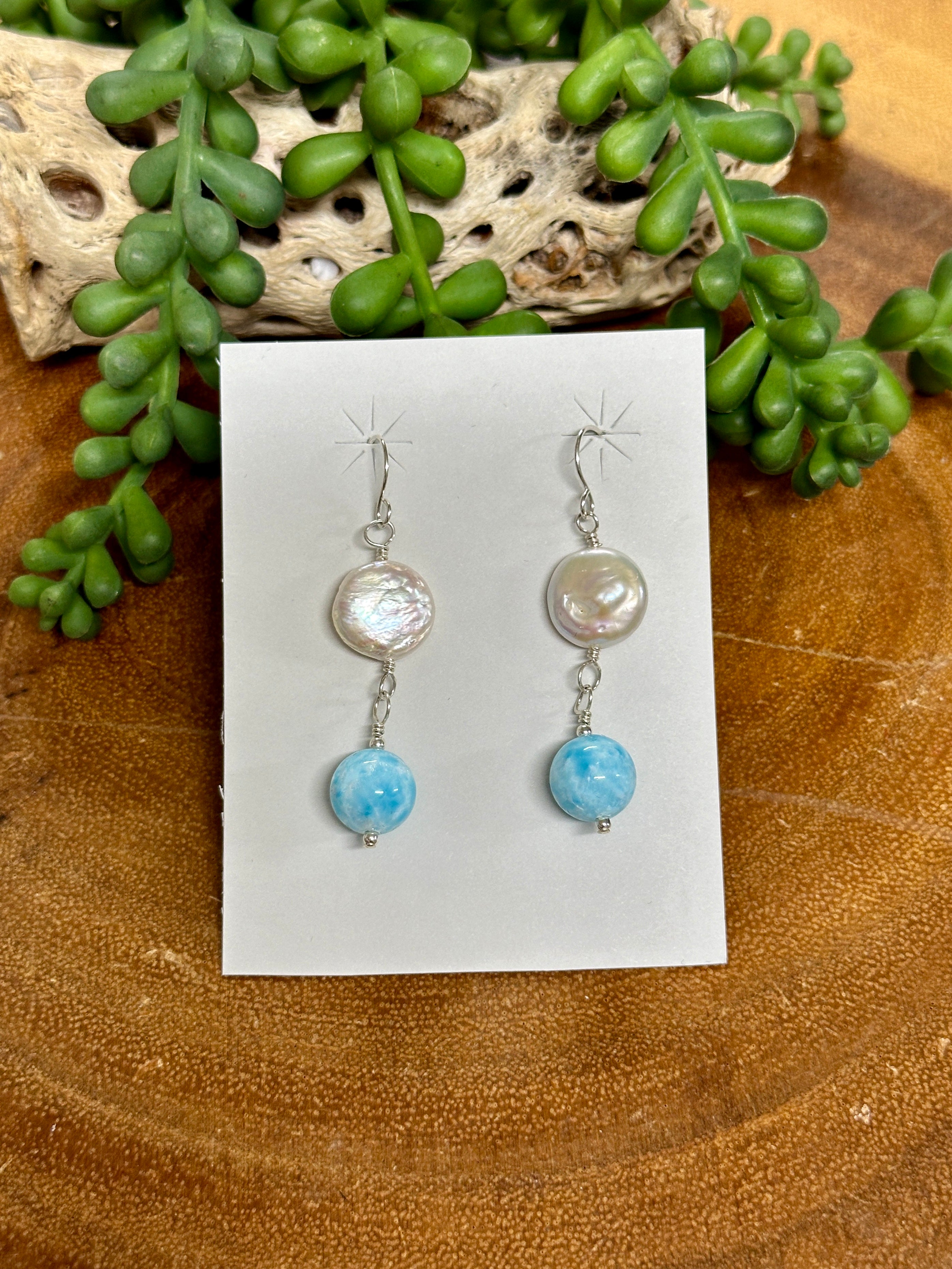 Southwest Handmade Multi Stone & Sterling Silver Dangle Earrings