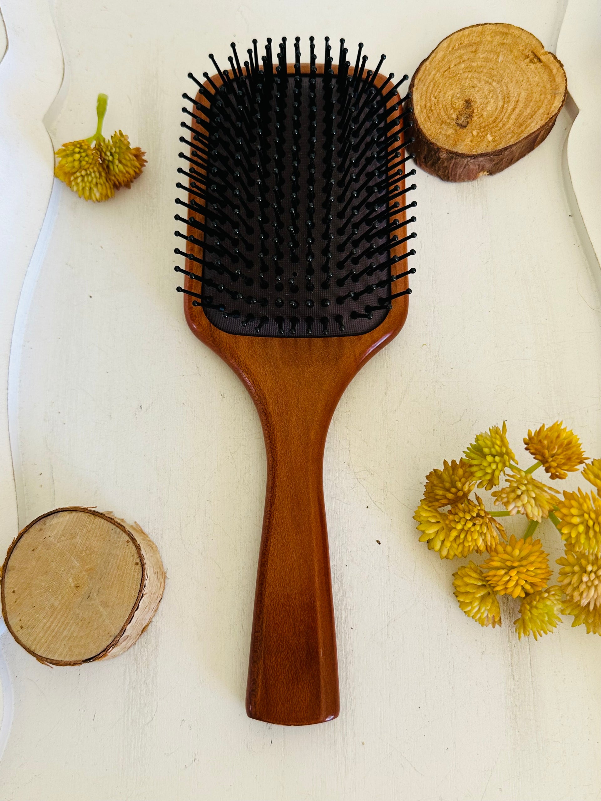 Genuine Tooled Leather Hair Brush