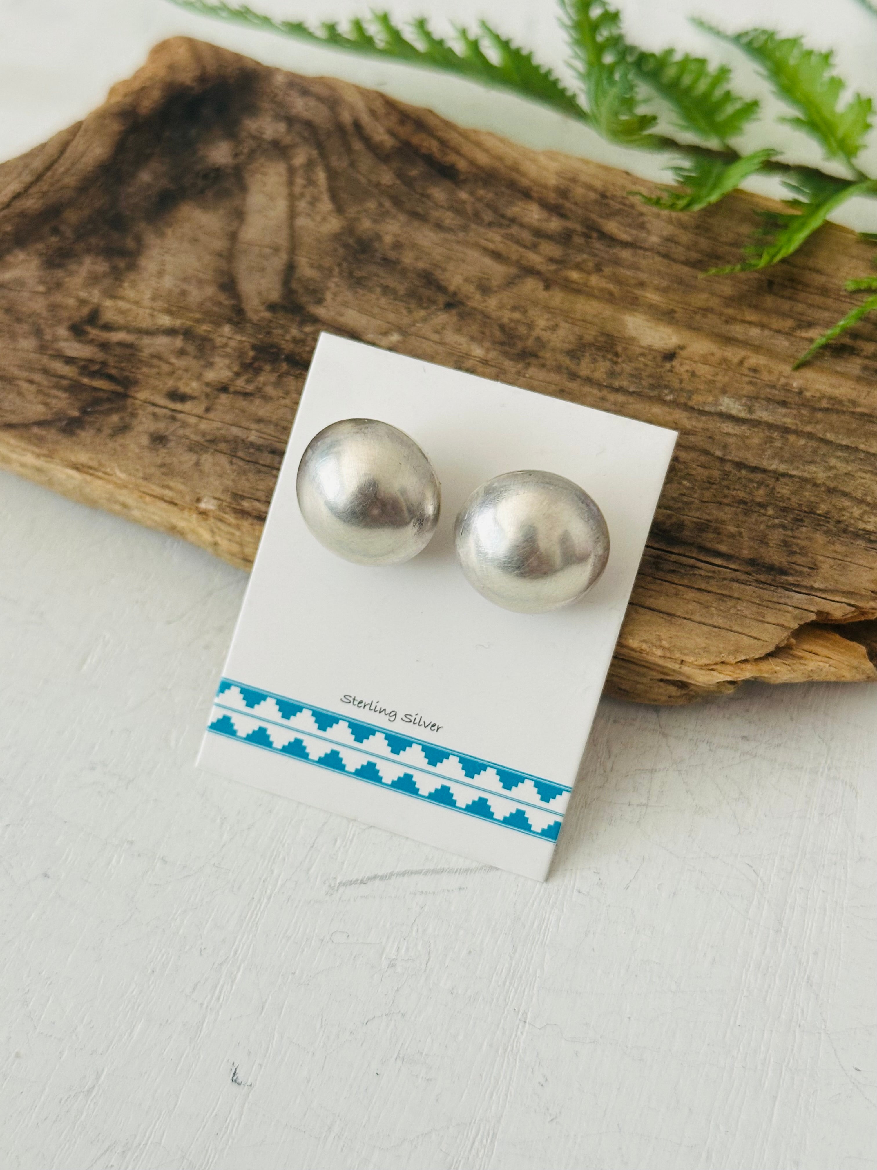 Navajo Made Sterling Silver Post Earrings