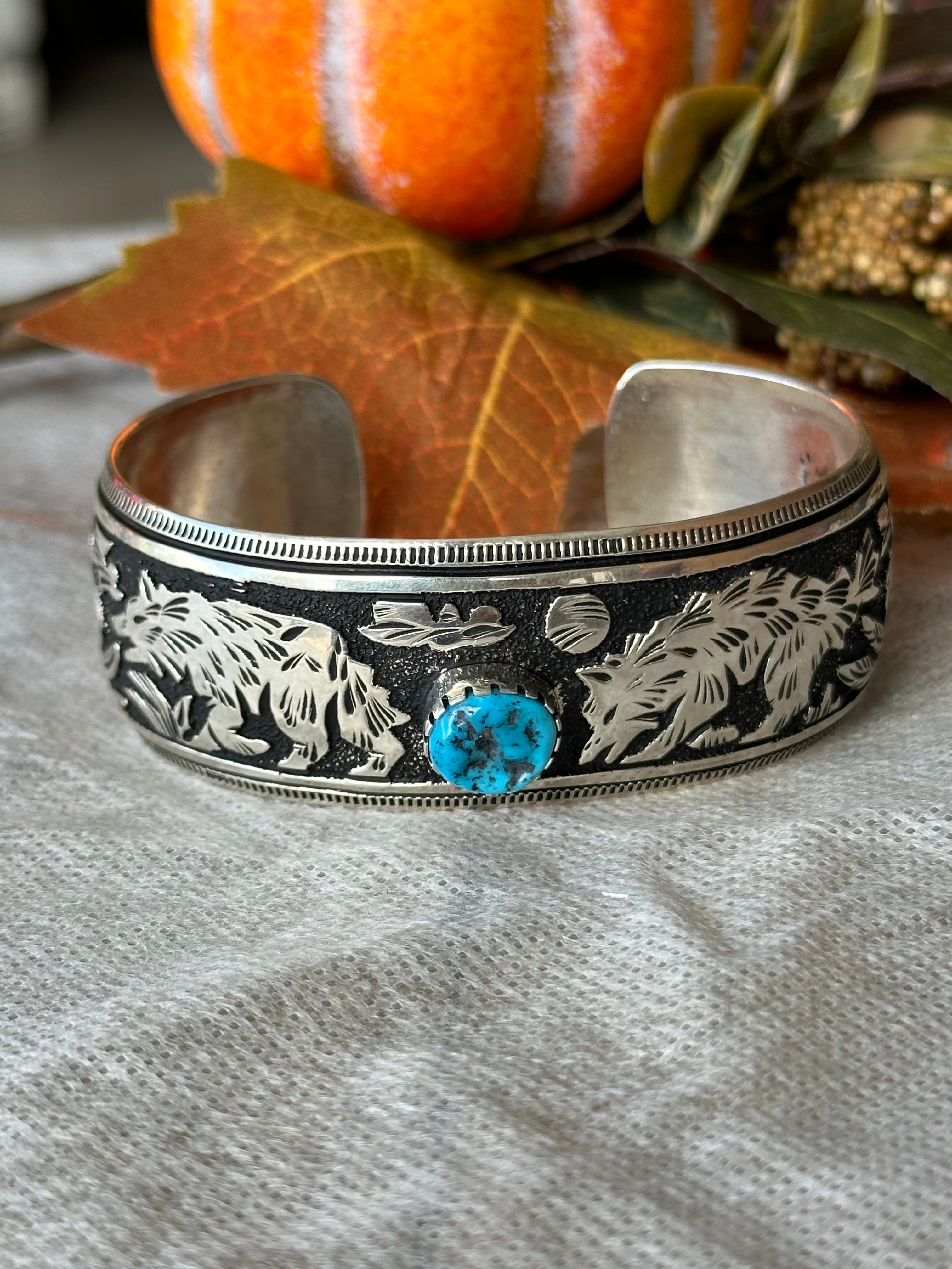 Rose Singer Kingman Turquoise & Sterling Silver Cuff Bracelet