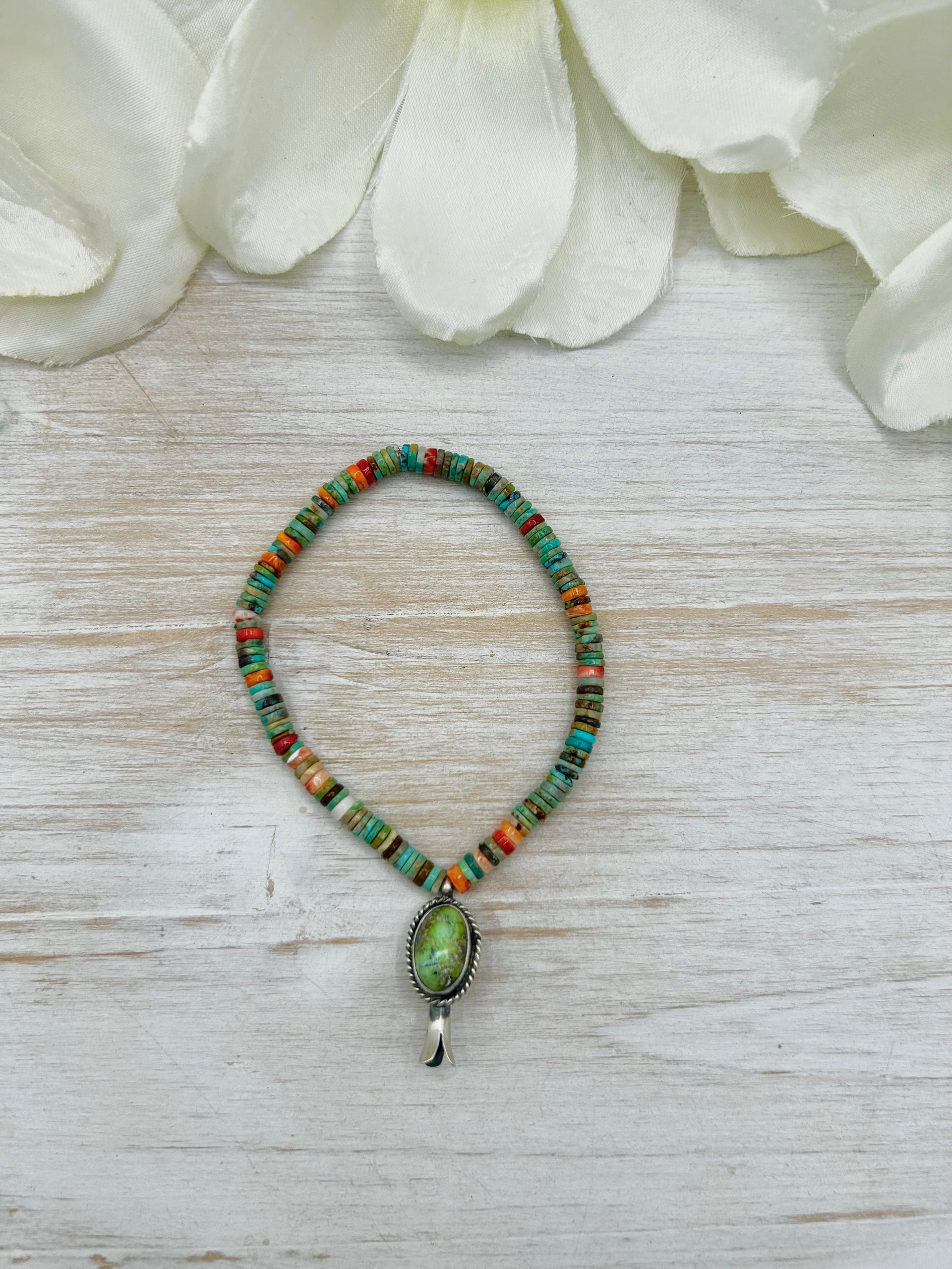 George Rios Multi Stone & Sterling Silver Stretchy Bracelet