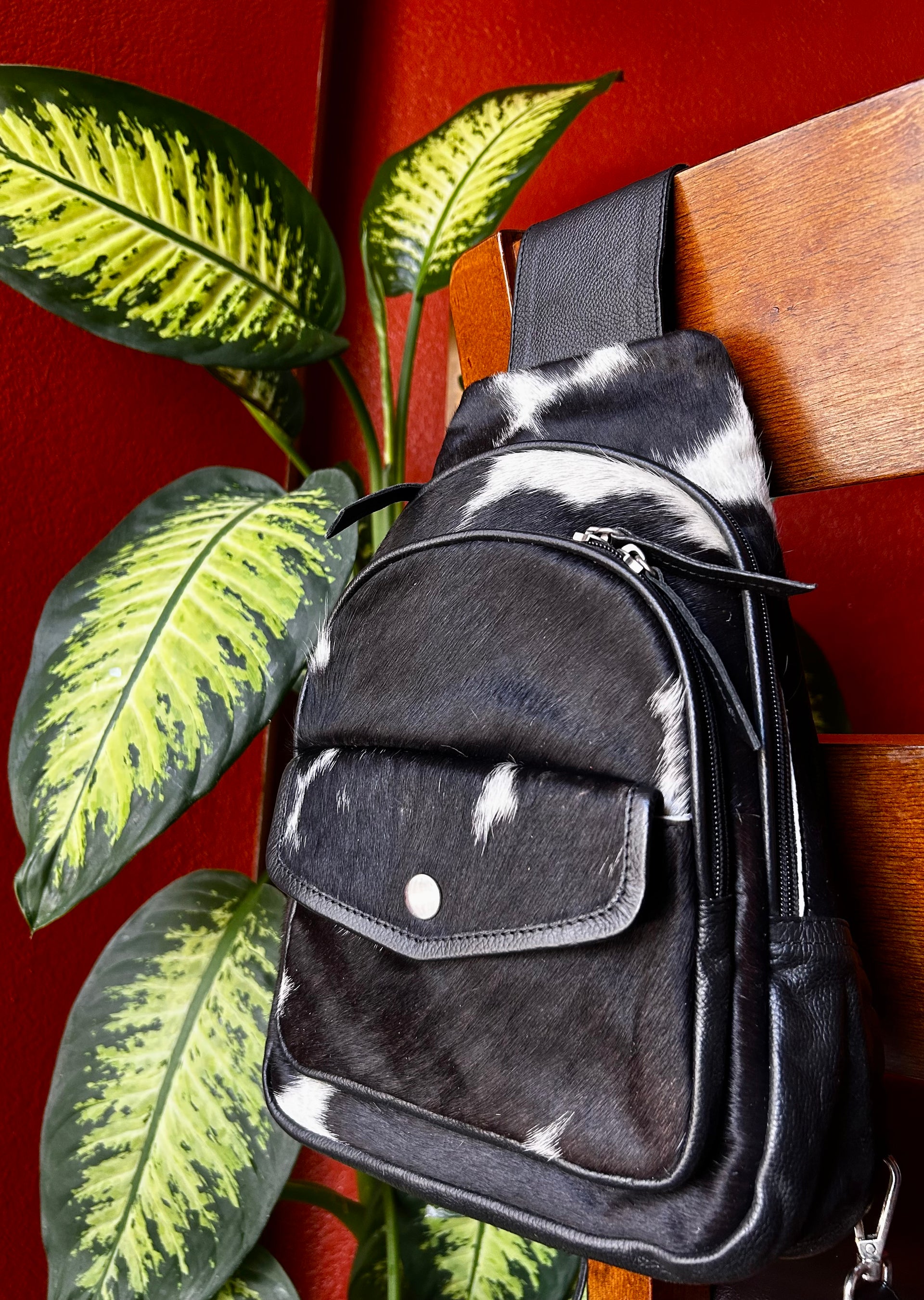 Genuine Cowhide Back Pack/Diaper Bag