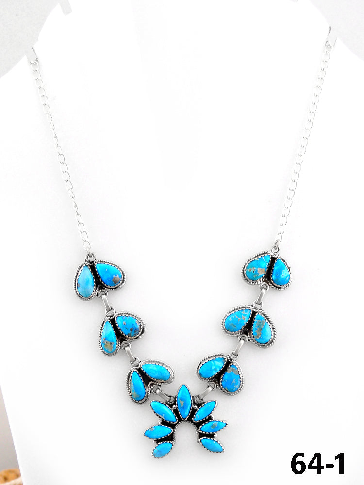 Southwest Handmade White Water & Sterling Silver Necklace
