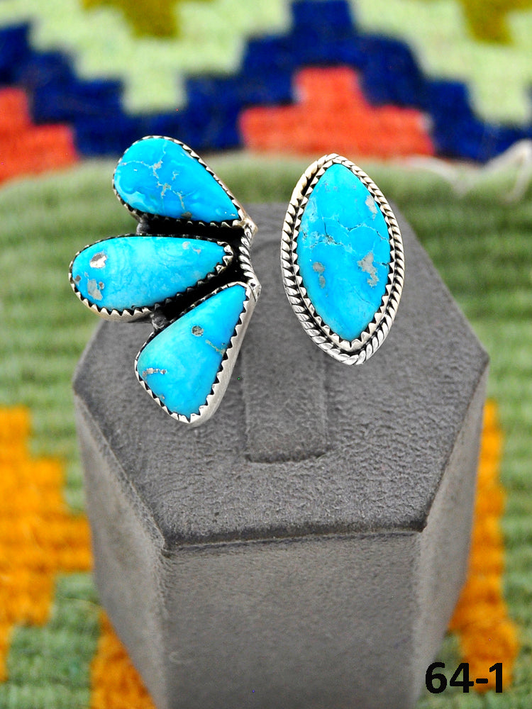 Southwest Handmade Sierra Bella Turquoise & Sterling Silver Adjustable Ring