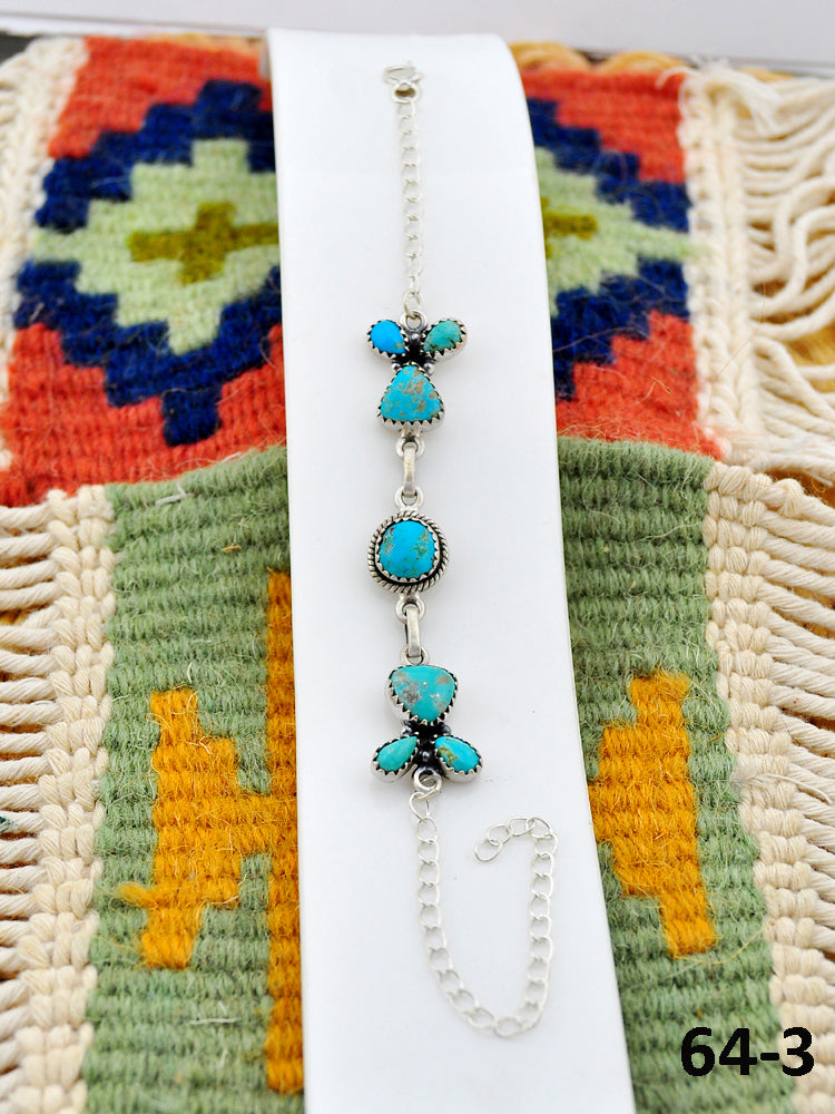 Southwest Handmade Santa Maria Turquoise & Sterling Silver Bracelet