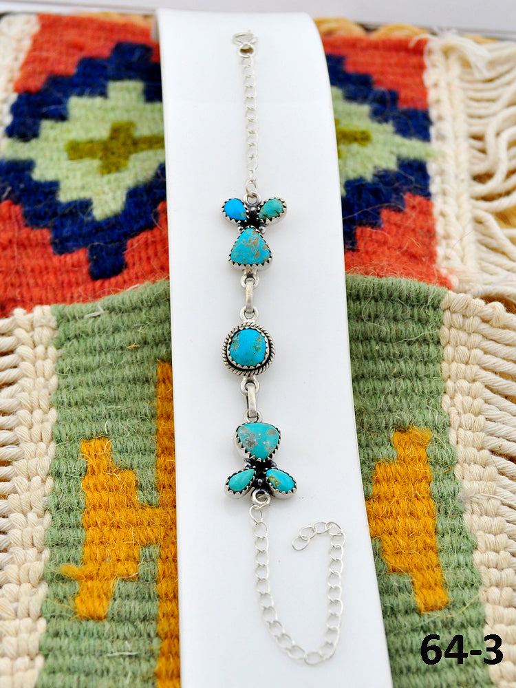 Southwest Handmade Santa Maria Turquoise & Sterling Silver Bracelet