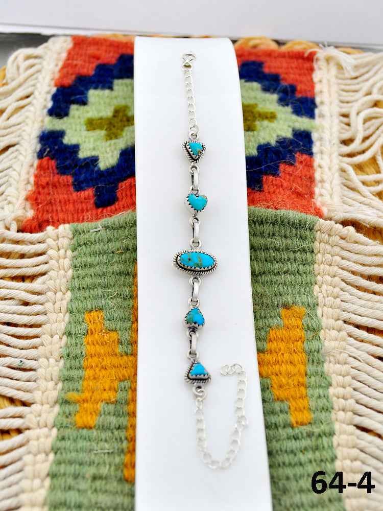 Southwest Handmade Santa Maria Turquoise & Sterling Silver Bracelet