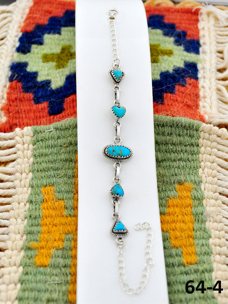 Southwest Handmade Santa Maria Turquoise & Sterling Silver Bracelet