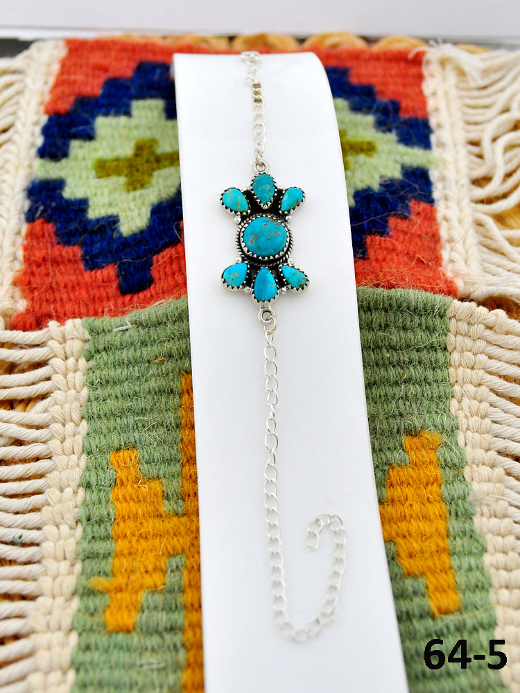 Southwest Handmade Santa Maria Turquoise & Sterling Silver Bracelet