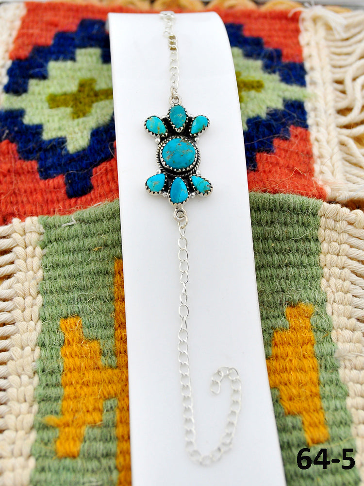 Southwest Handmade Santa Maria Turquoise & Sterling Silver Bracelet