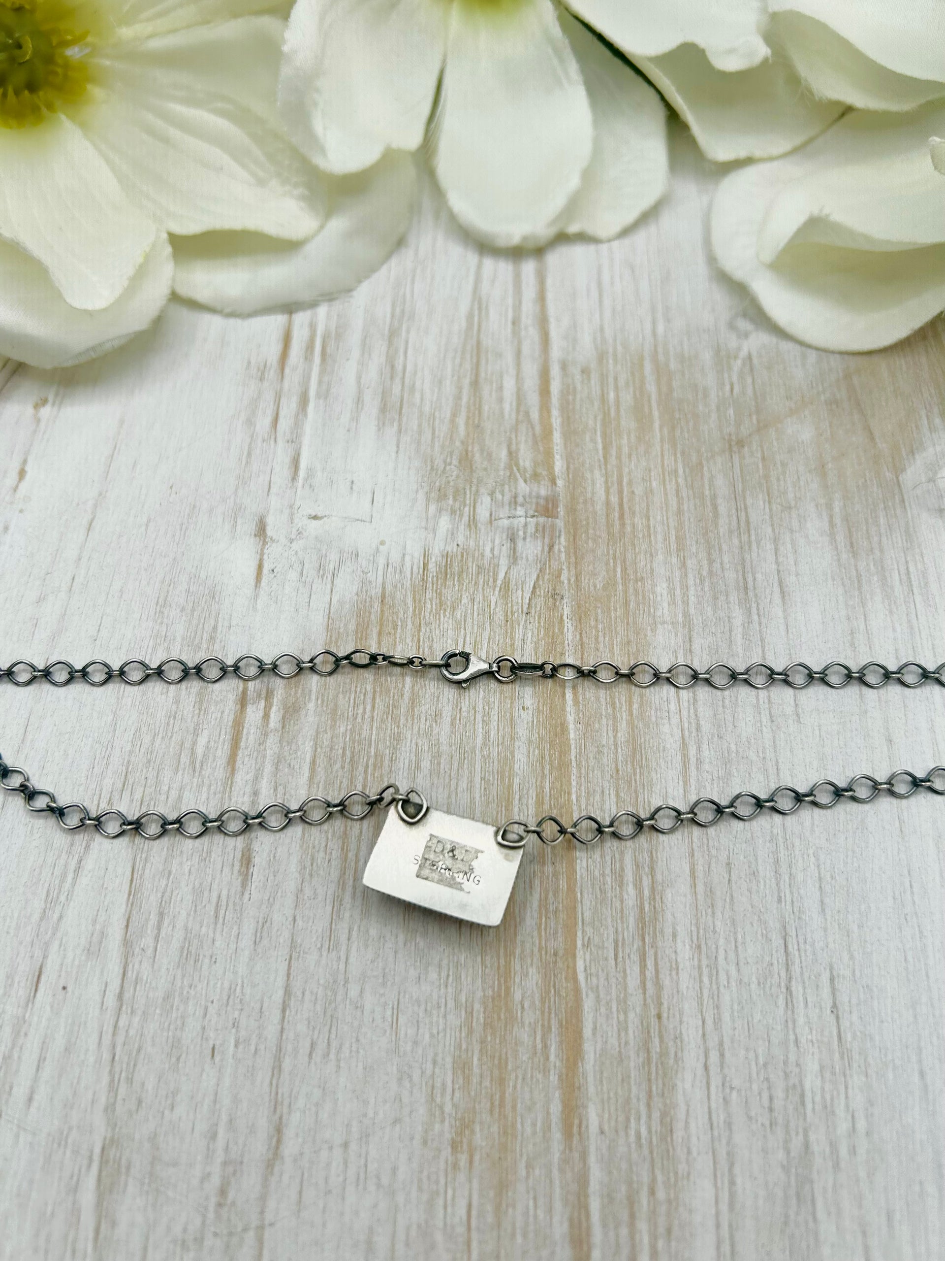 Navajo Made Wild Horse & Sterling Silver Necklace