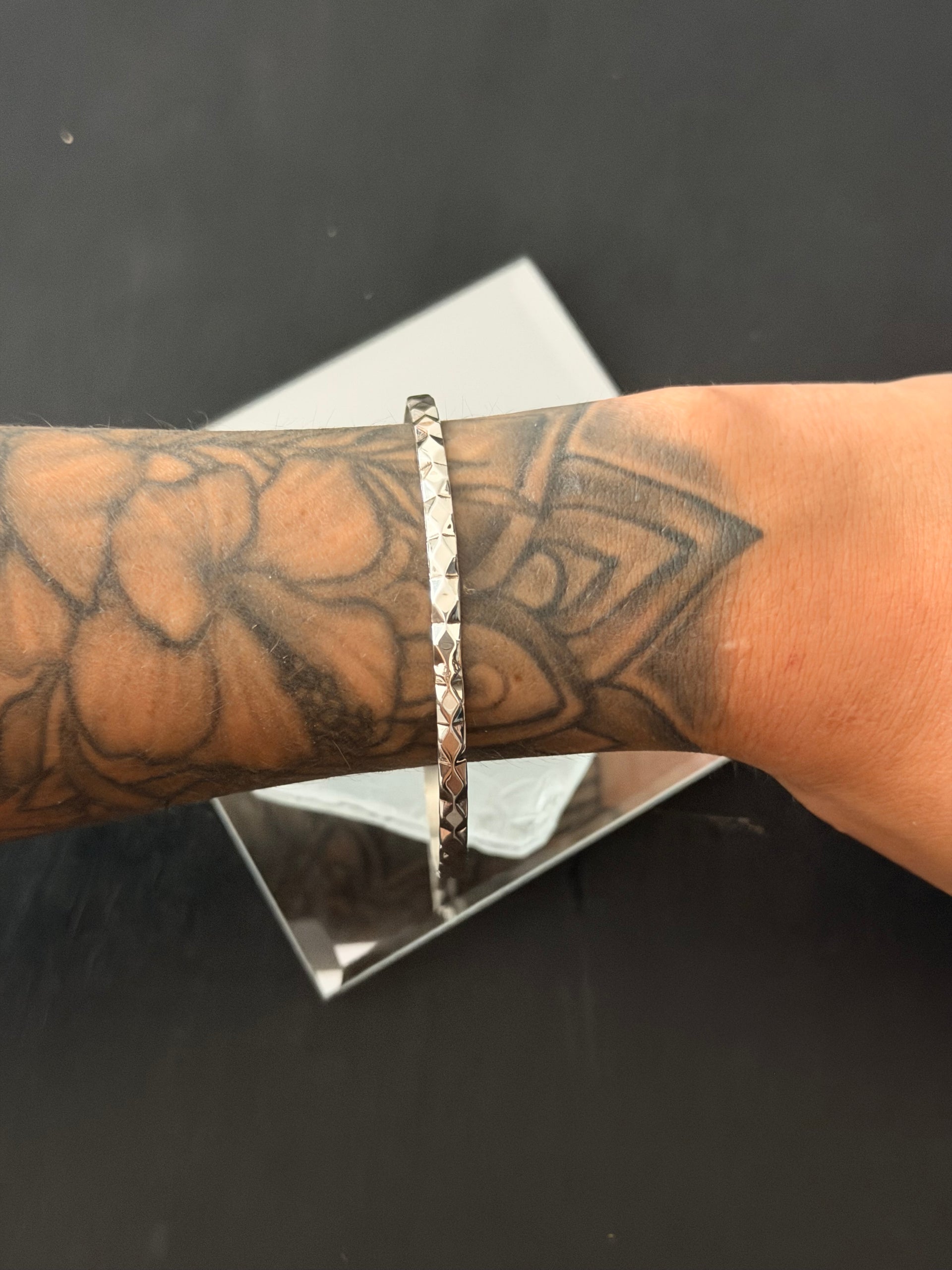 Navajo Made Sterling Silver Bangle Bracelet