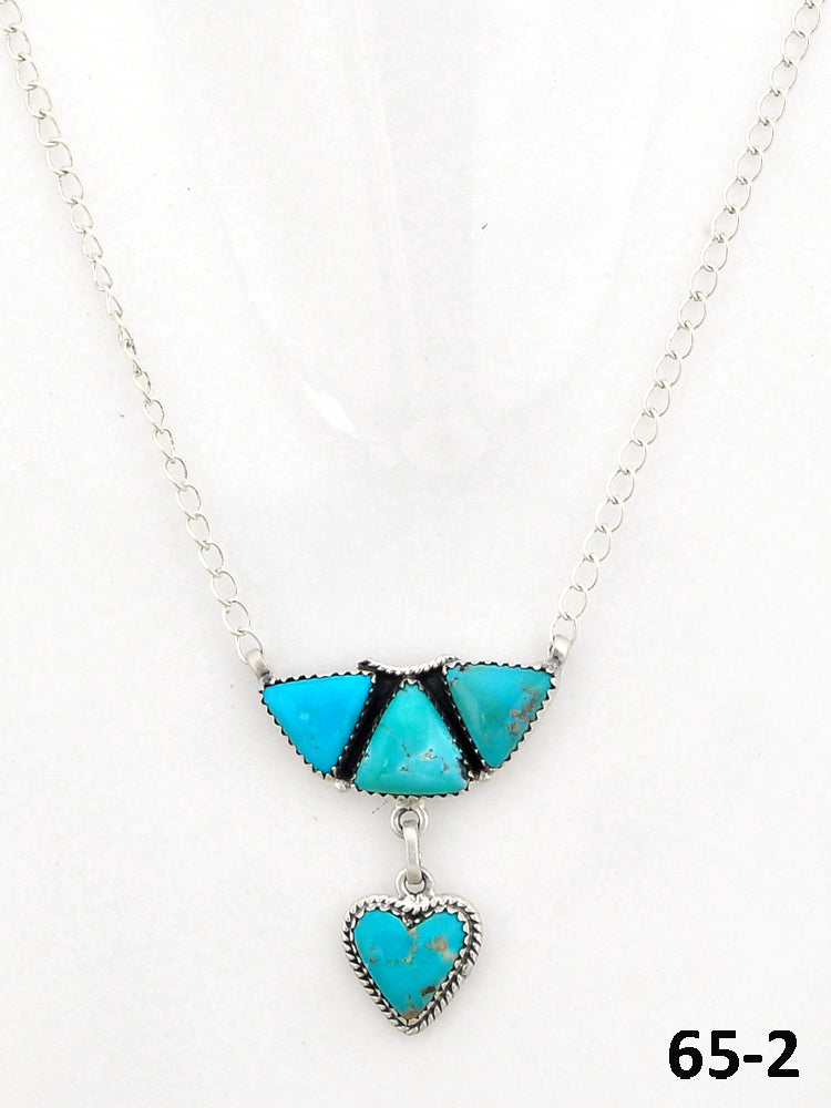 Southwest Made Campitos Turquoise & Sterling Silver Necklace