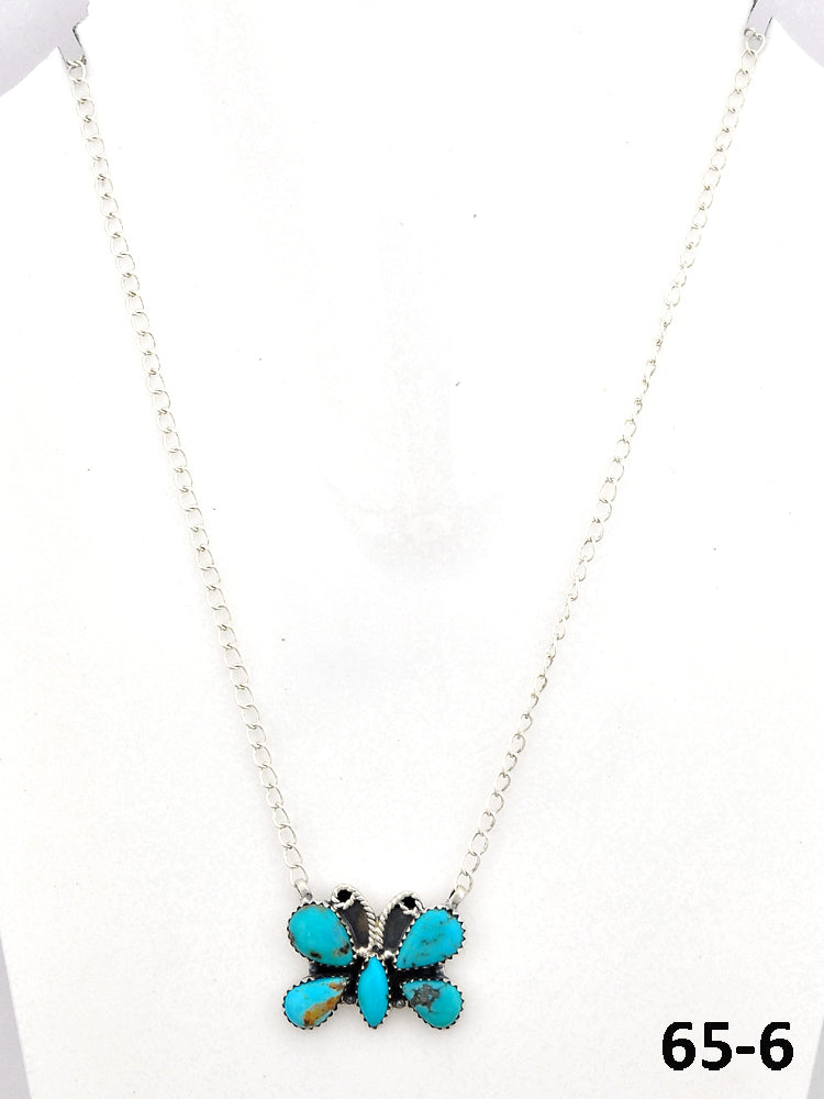 Southwest Made Campitos Turquoise & Sterling Silver Necklace
