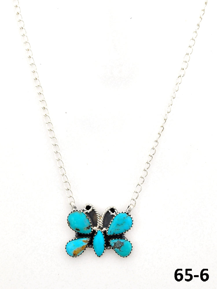 Southwest Made Campitos Turquoise & Sterling Silver Necklace