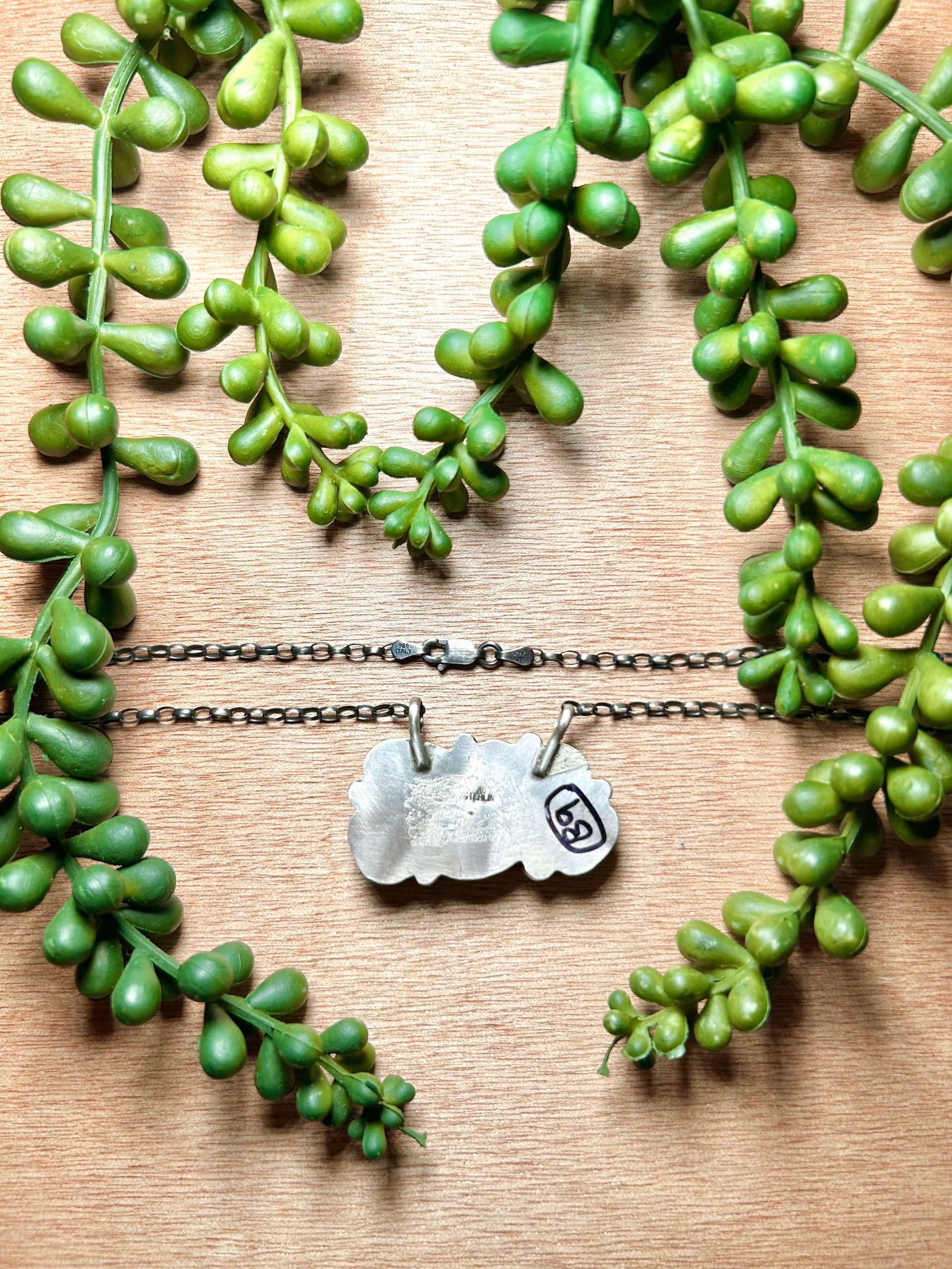 Navajo Made Mixed Turquoise & Sterling Silver Necklace