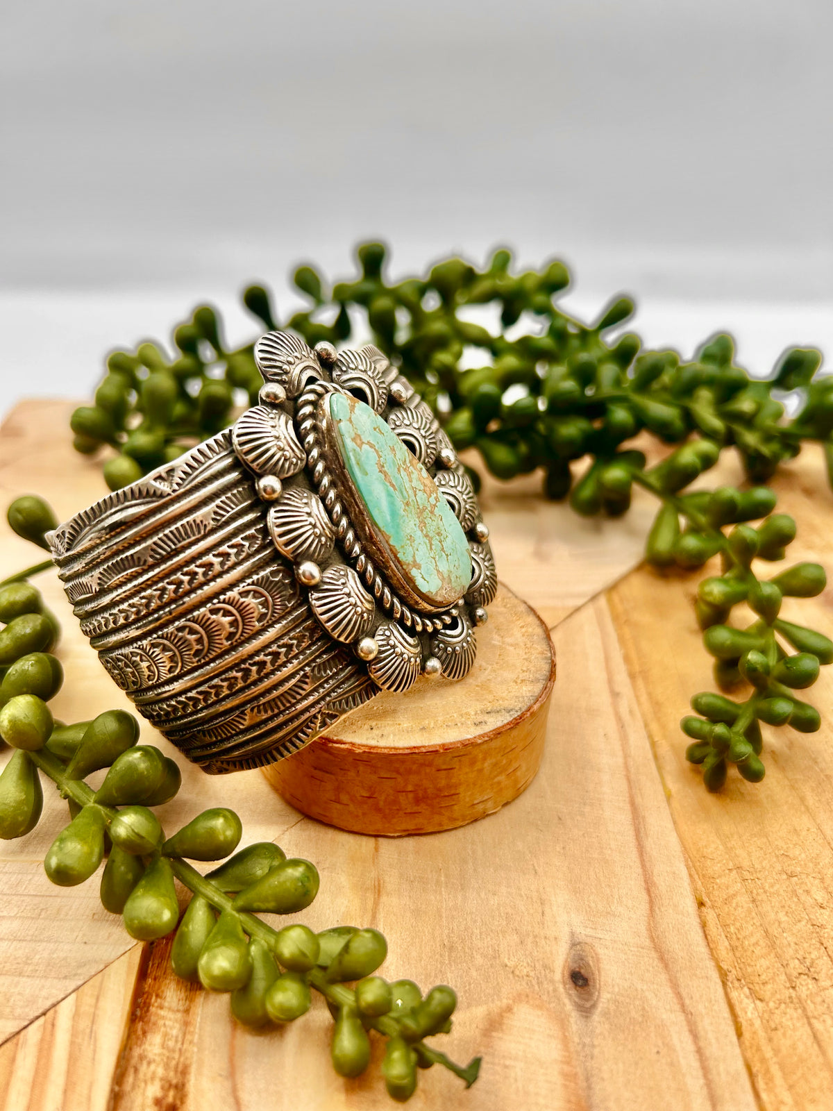 Garret Hale Kingman Turquoise & Sterling Silver Cuff Bracelet