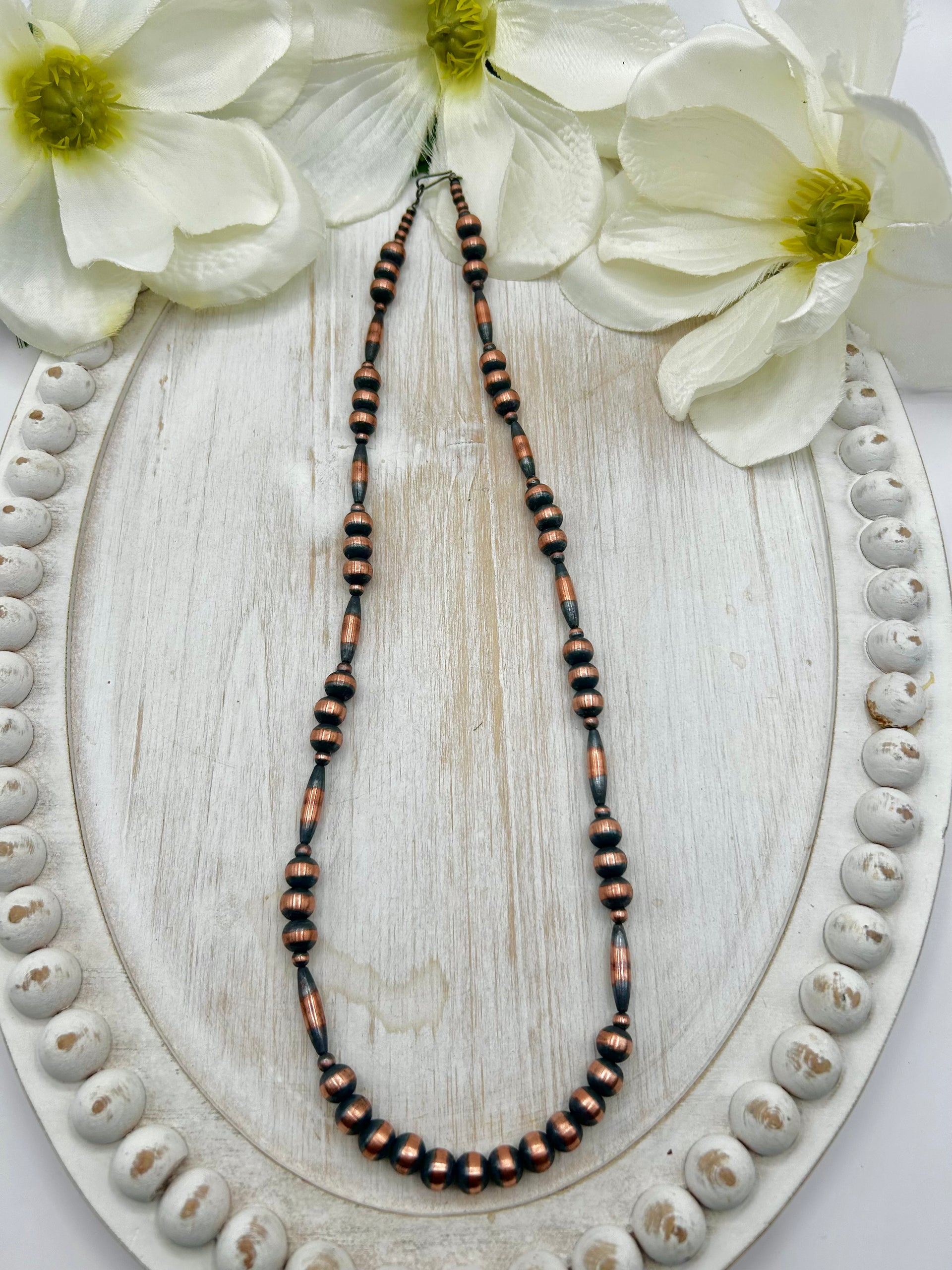 Navajo Made Strung Copper Necklace