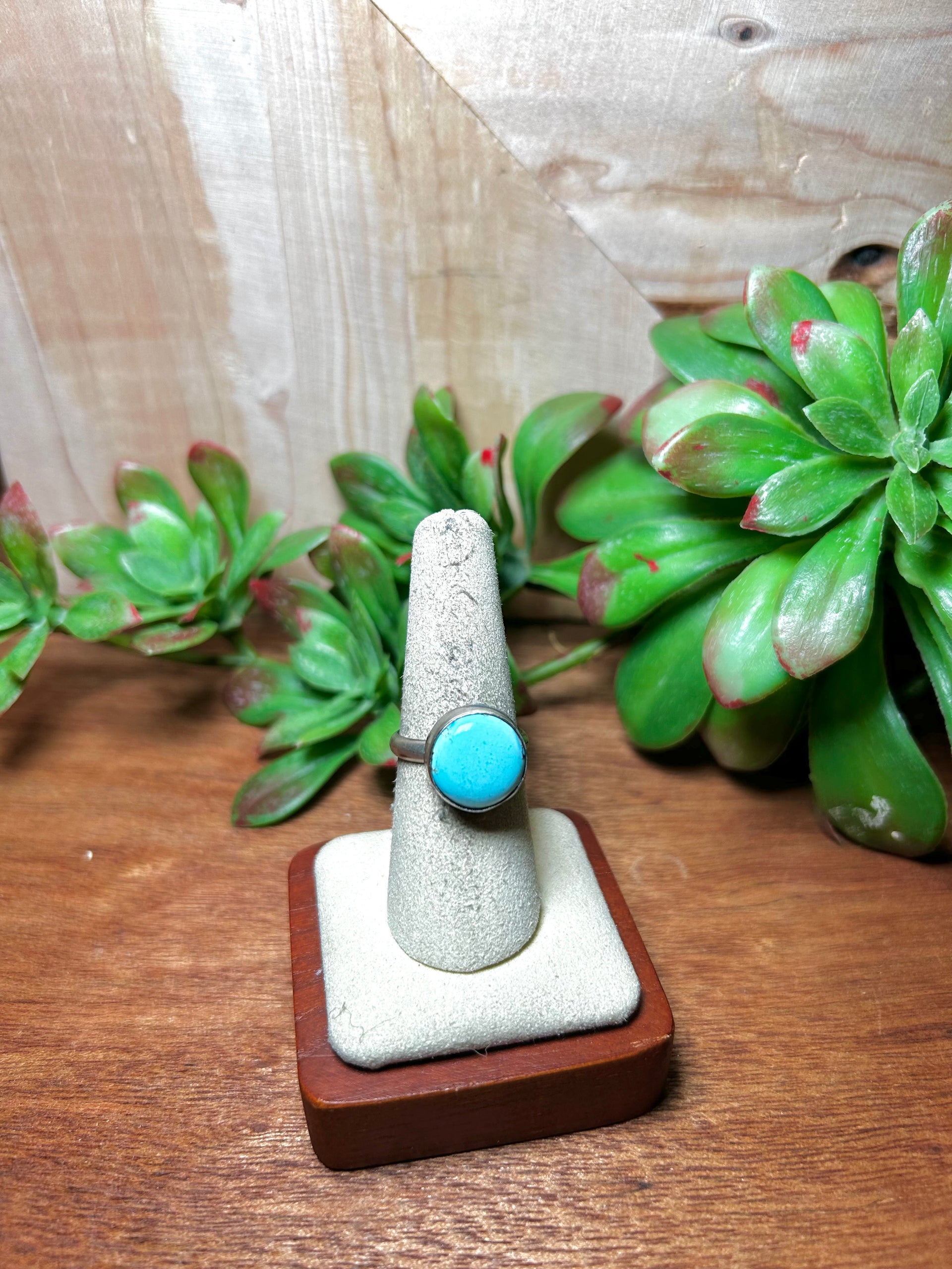 Scott Skeets Kingman Turquoise & Sterling Silver Adjustable Ring