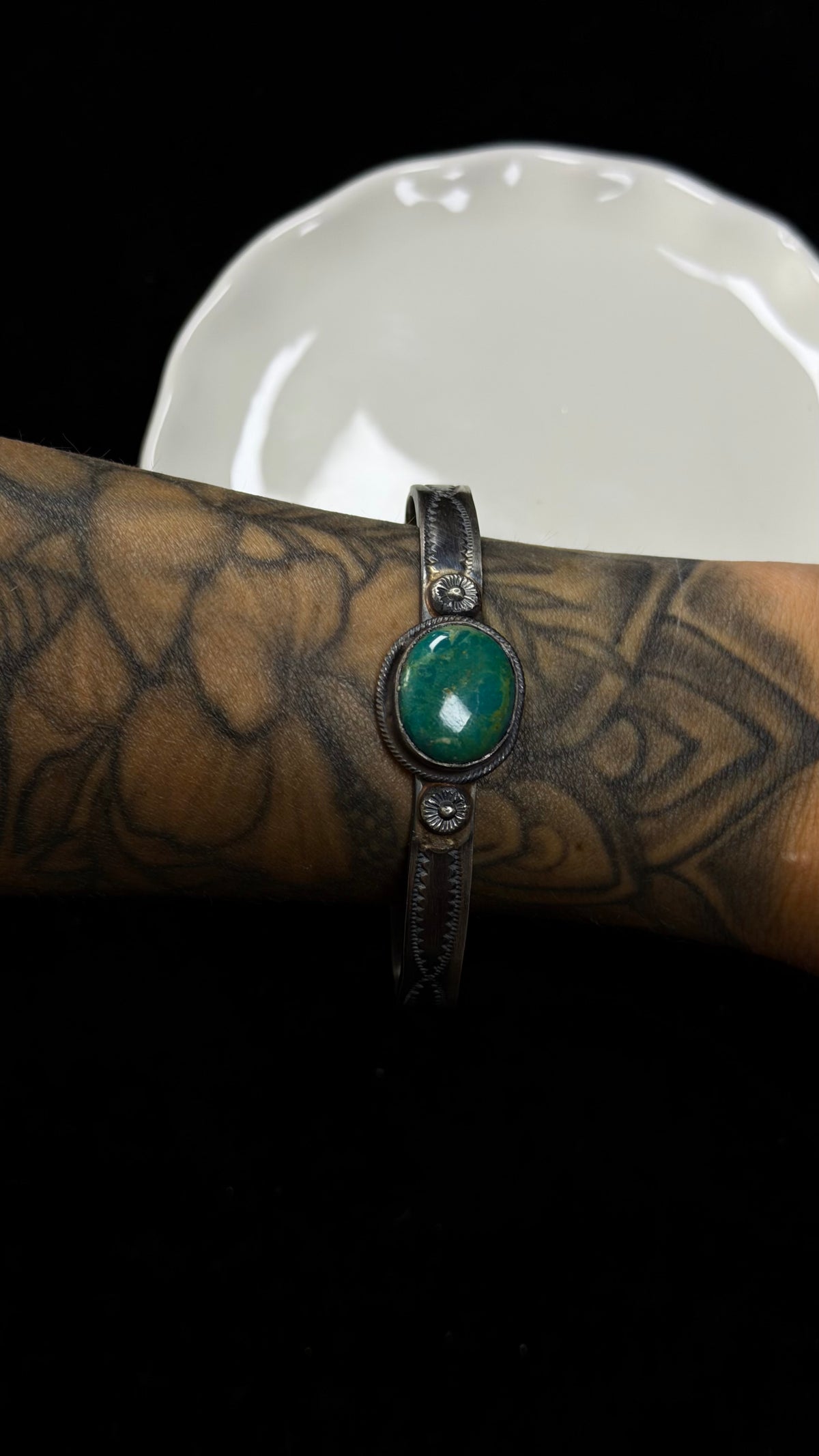 Tillie Jon Royston Turquoise & Sterling Silver Cuff Bracelet