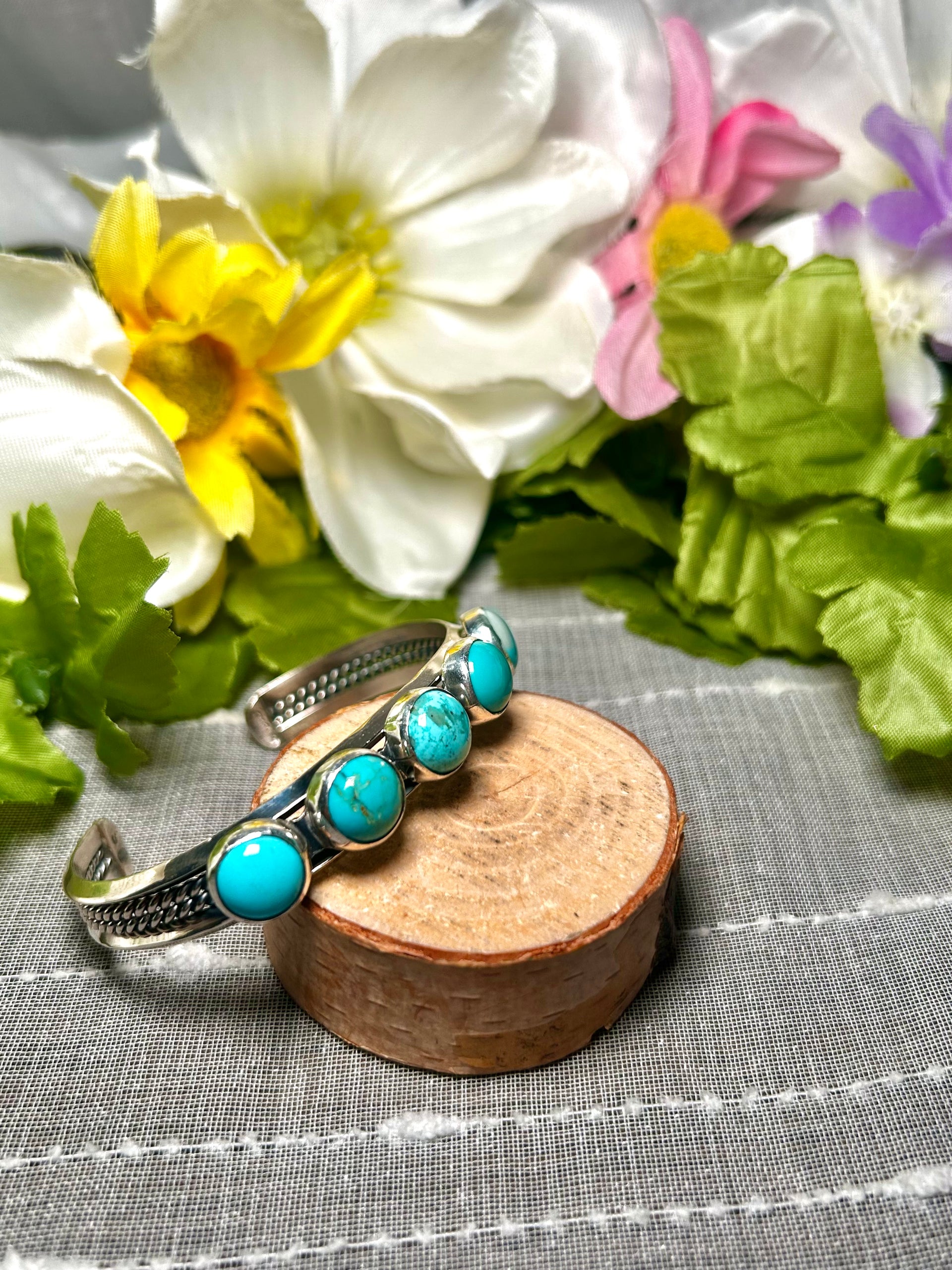 Duane Smith Red Skin Turquoise & Sterling Silver Cuff Bracelet