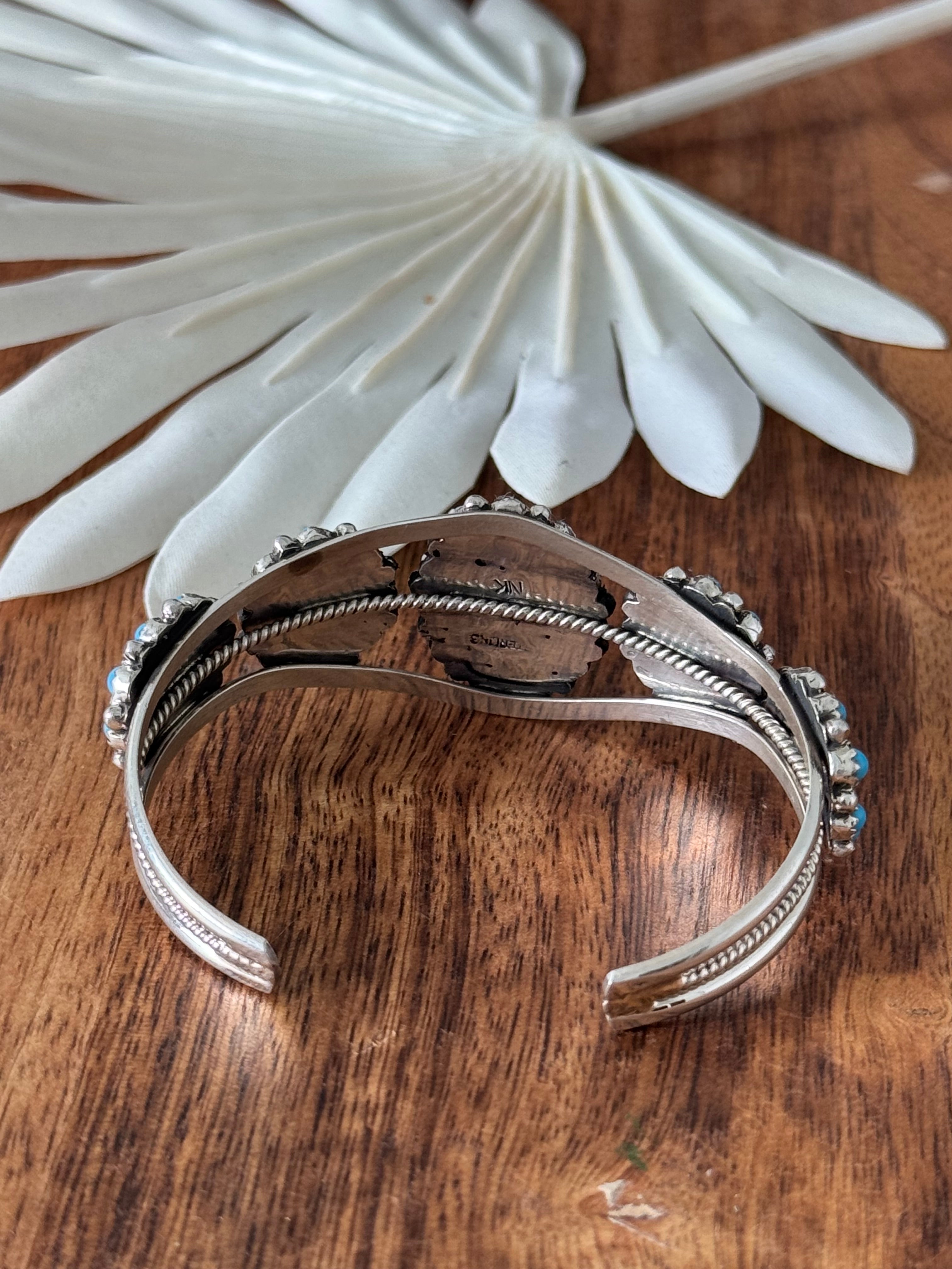 Zuni Sleeping Beauty Turquoise & Sterling Silver Cuff Bracelet