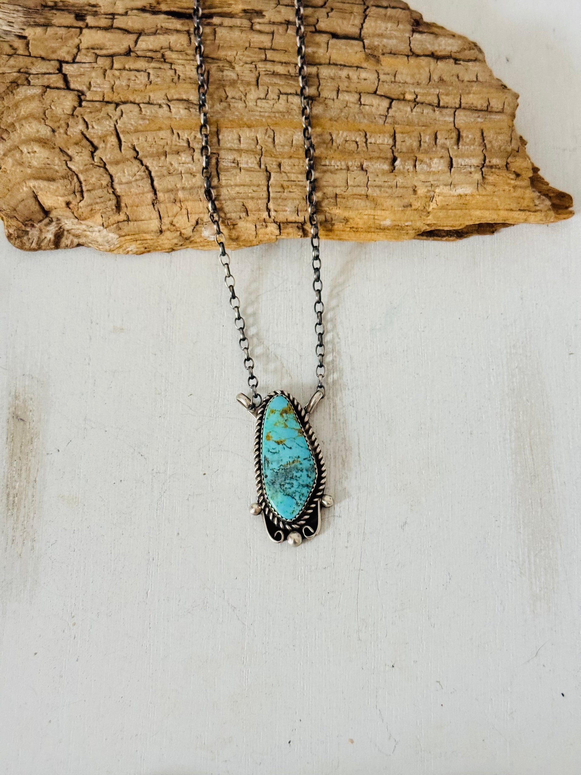 Juanita Mcdonal Kingman Turquoise & Sterling Silver Necklace